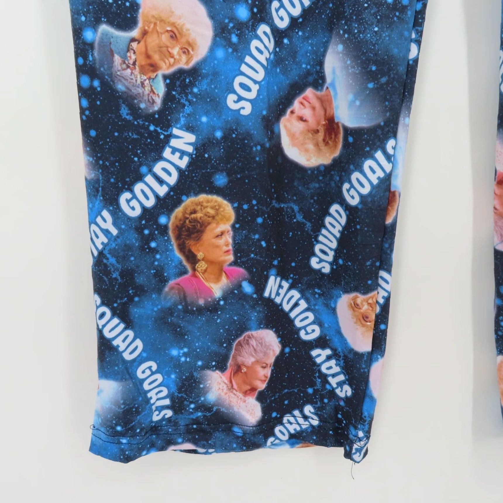 Vintage VINTAGE? No—Bioworld Space Golden Girls Pajama Pants L Blue син Size US 33 - 4 Thumbnail