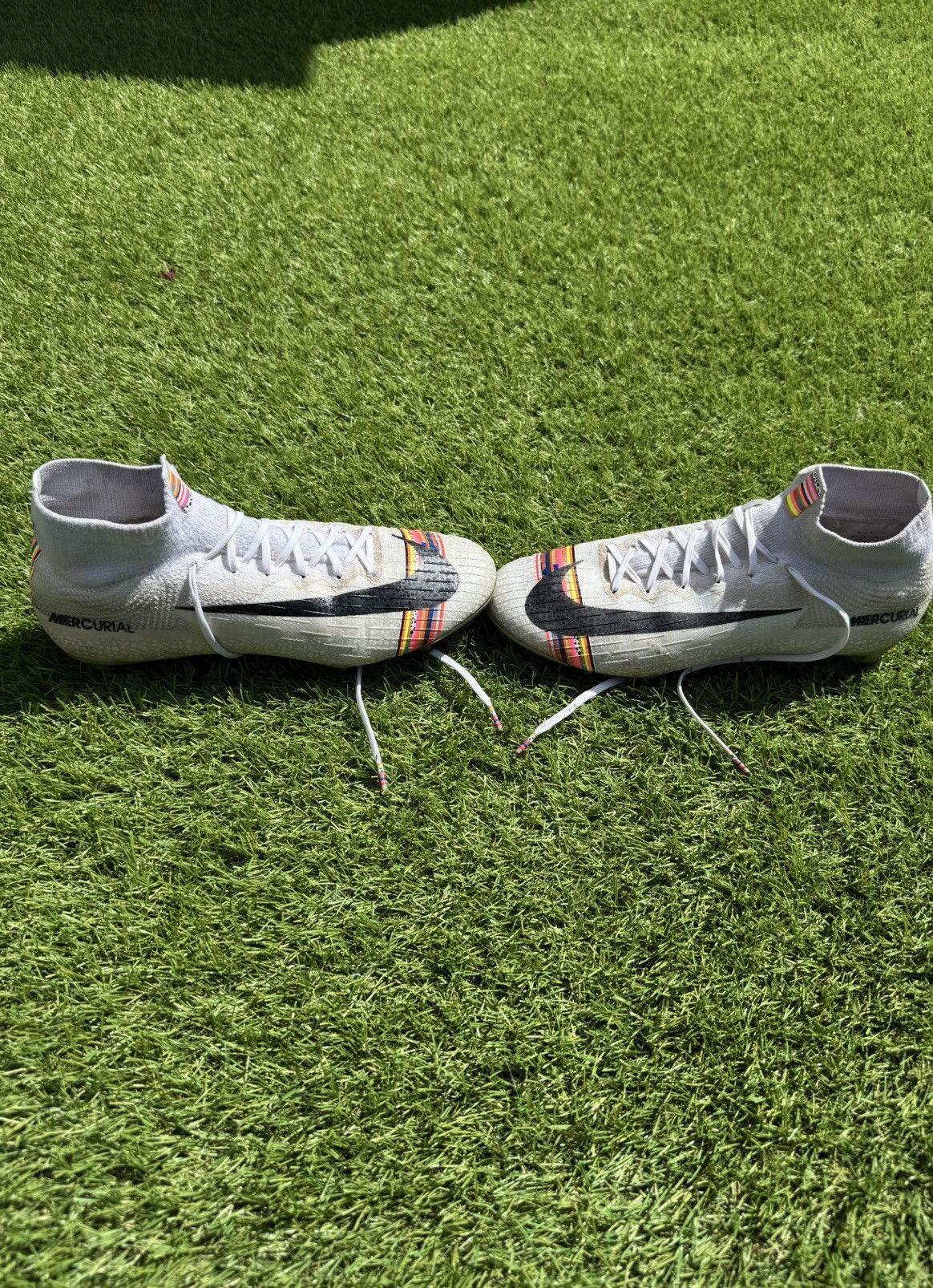 Nike NIKE MERCURIAL SUPERFLY 6 ELITE FG LVLUP-PURE PLATINUM/WHITE Size US 11.5 / EU 44-45 - 4 Thumbnail