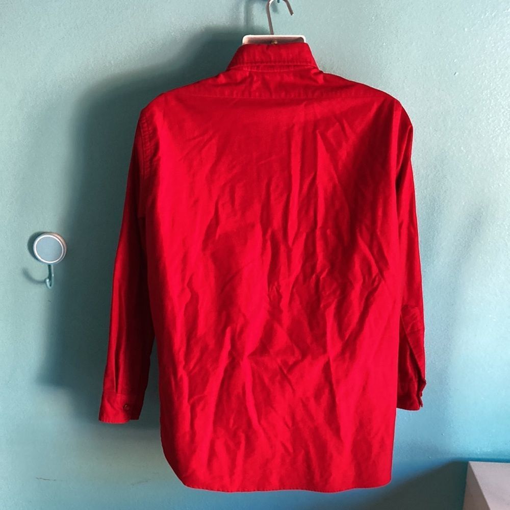L.L. Bean L. L. Bean Mens Red Cotton Shirt 15.5 M / L Size US M / EU 48-50 / 2 - 7 Thumbnail