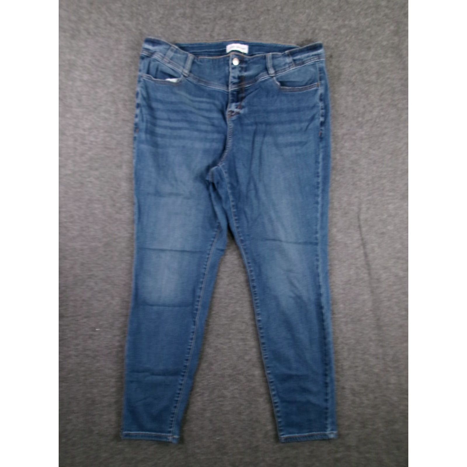 Vintage Lane Bryant Jeans Women 18 Blue Medium Wash Jegging Slim Plus Capstone? Size 40" / US 18 - 2 Thumbnail