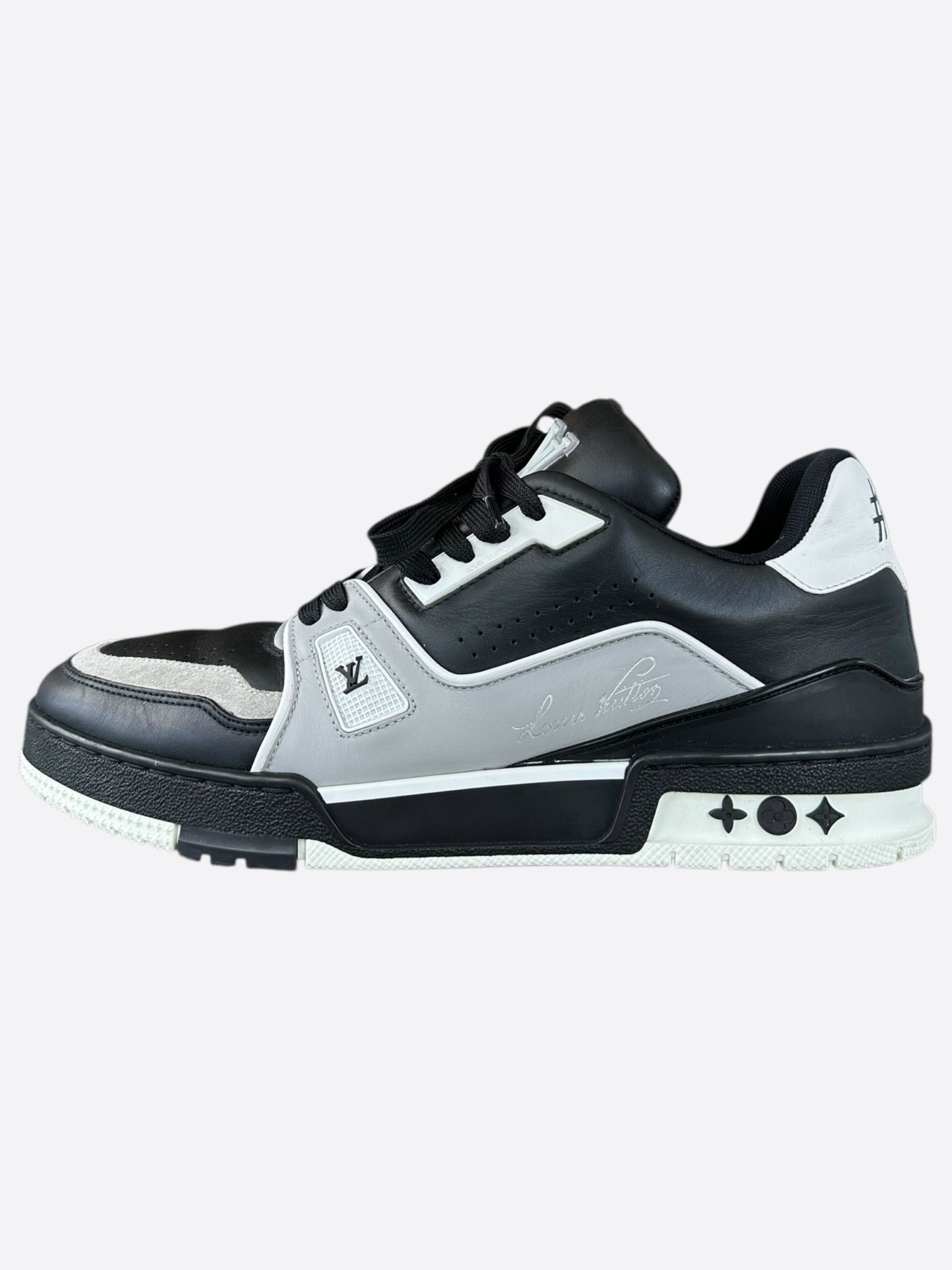 Louis Vuitton Louis Vuitton Black & Grey Trainers Size US 8 / EU 41 - 3 Thumbnail
