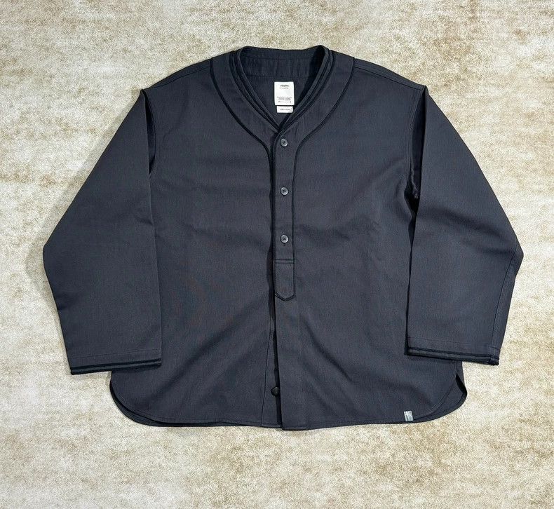 Visvim Dugout Shirt in Black Pique Fabric