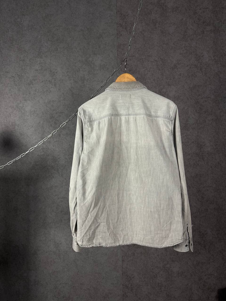 Allsaints Allsaints designer distressed denim shirt Size US L / EU 52-54 / 3 - 9 Thumbnail
