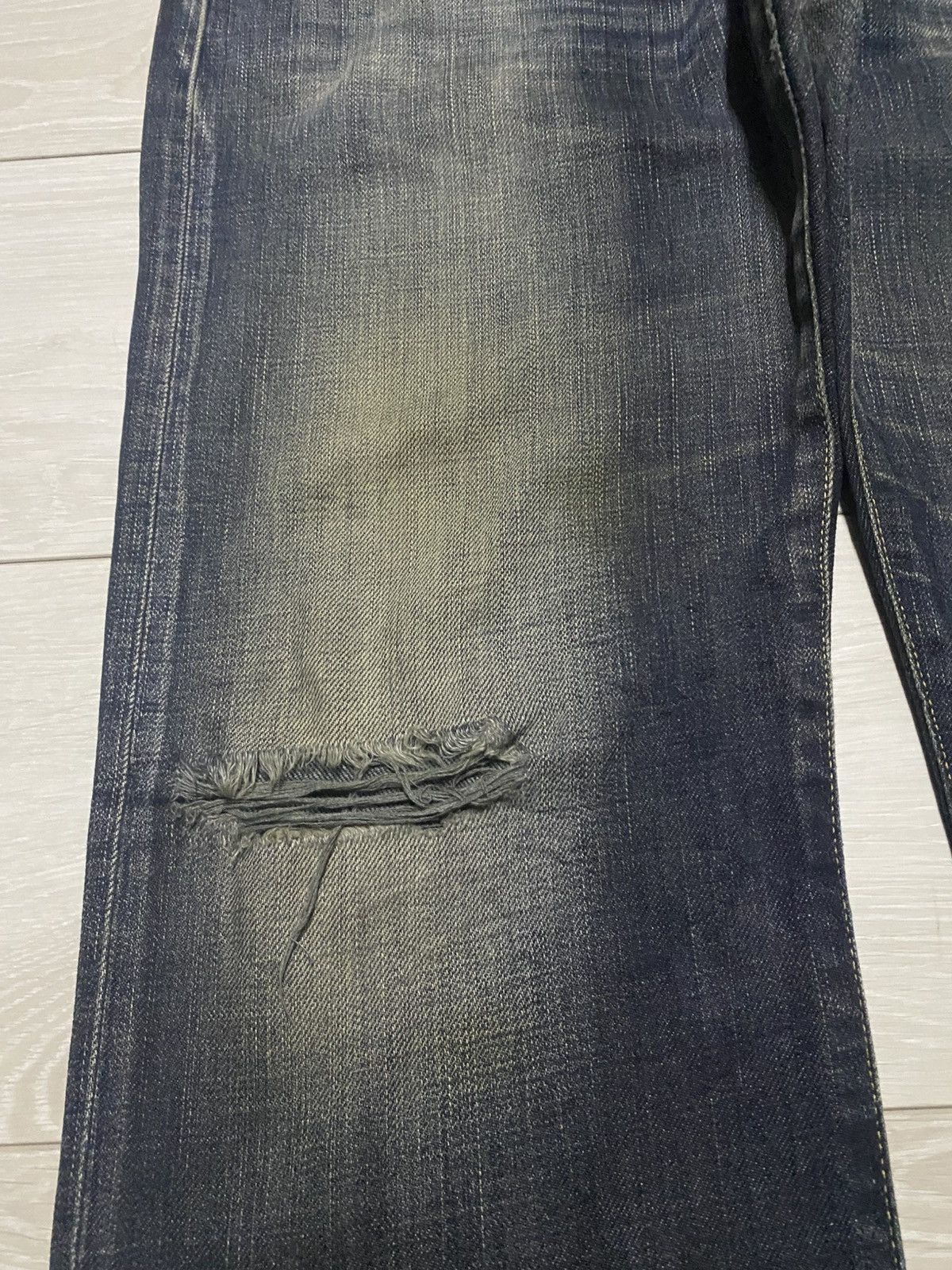 Edwin Vintate Edwin 504R Mud Wash Distressed Baggy Jeans Size US 36 / EU 52 - 7 Thumbnail