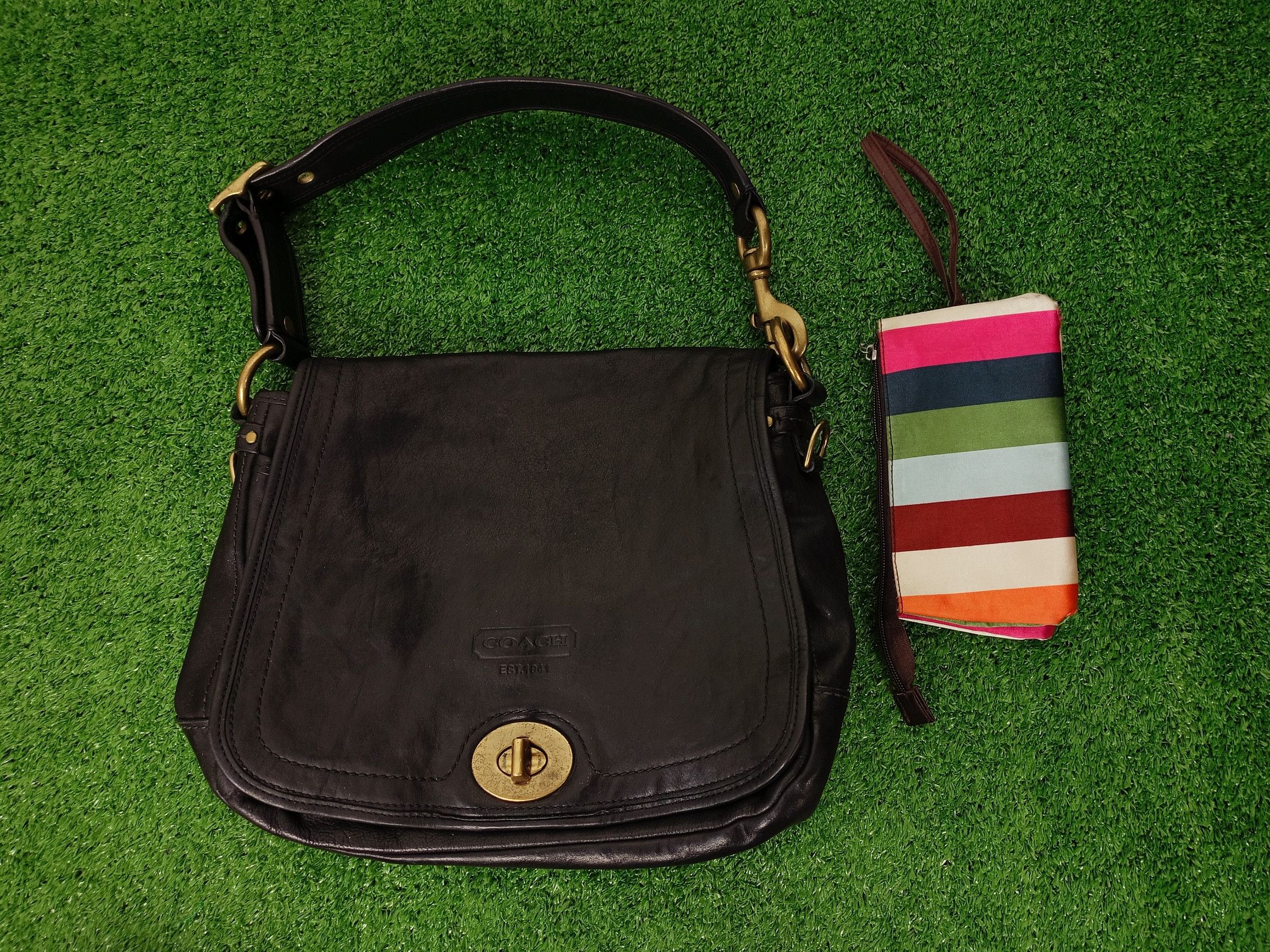 image of Shoulder Bag Coach Black Leather Vintage Bags, Women's