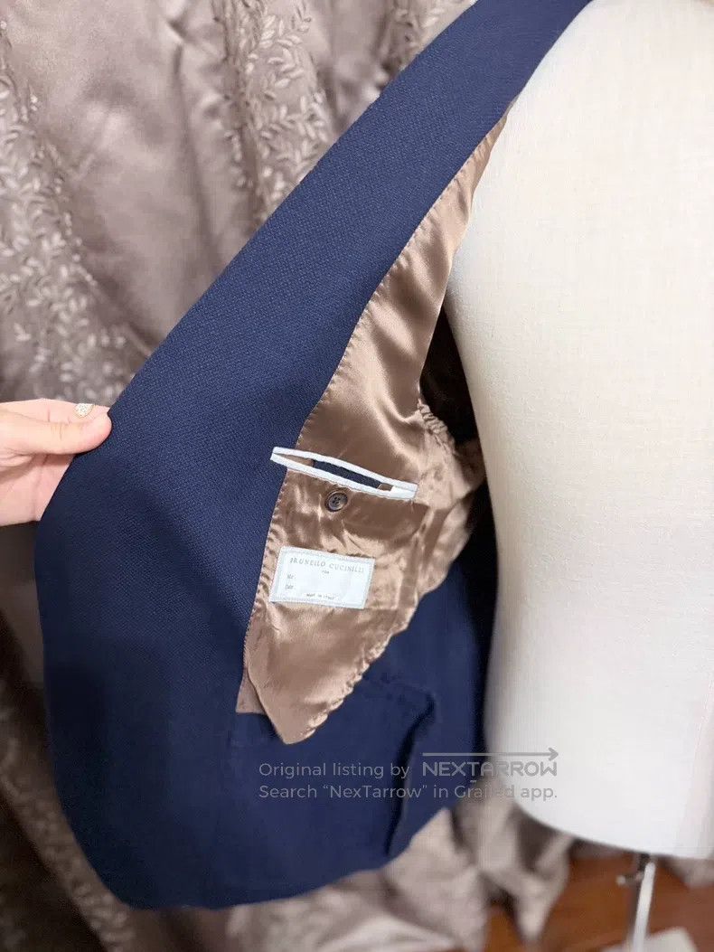 Brunello Cucinelli Brunello Cucinelli Premium Cashmere Business Jacket with W Size 52L - 6 Thumbnail