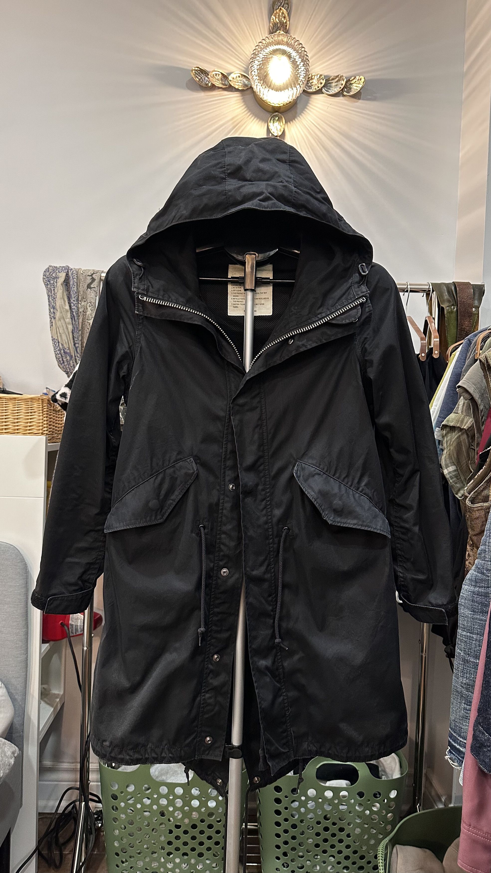 Japanese Brand Vintage Japanese Made in Japan Black Hooded Parka Size US S / EU 44-46 / 1 - 1 Thumbnail