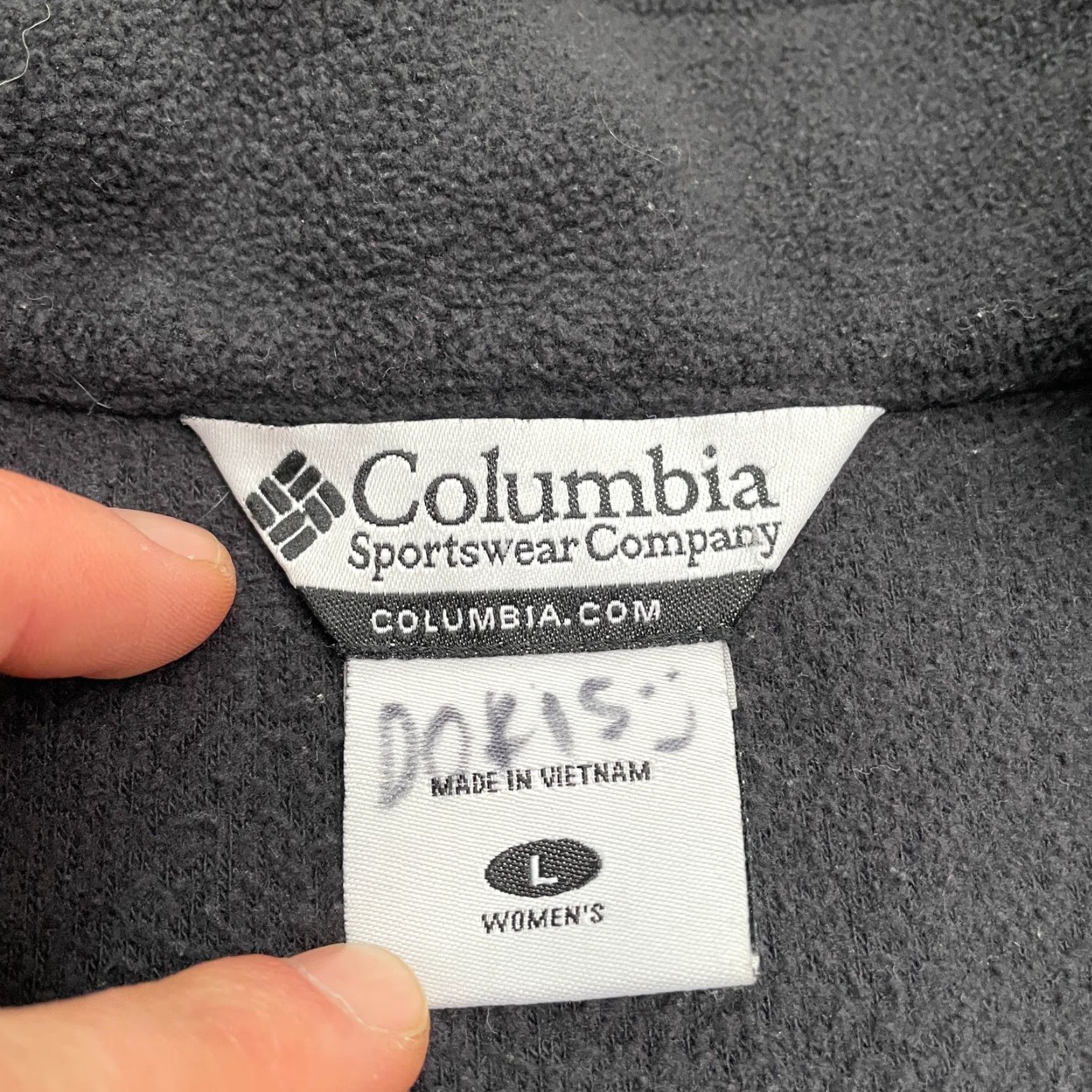 Vintage Columbia Jacket Womens Large Black Fleece Full Zip Outdoor Hiking Benton Springs Size L / US 10 / IT 46 - 6 Thumbnail