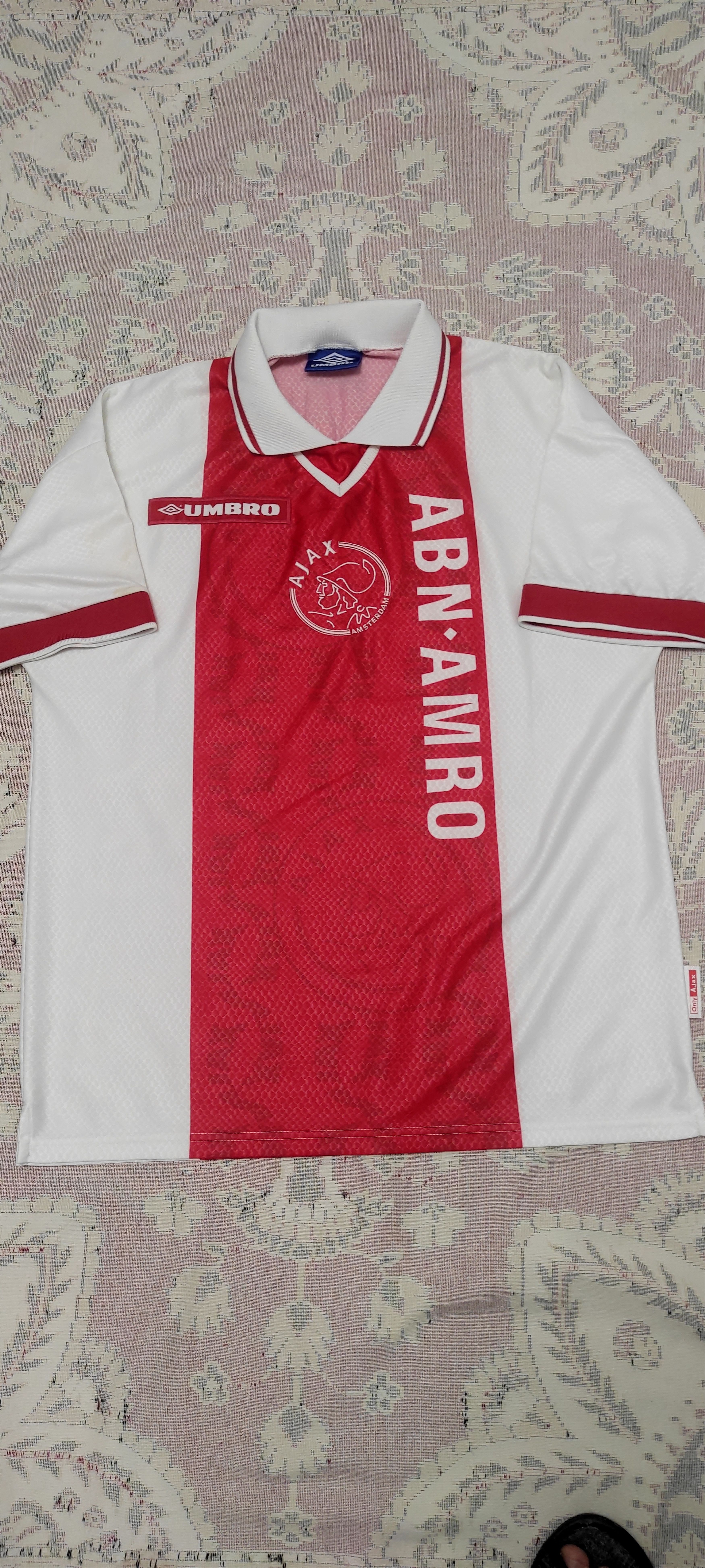Umbro Ajax #9 Van Basten Home football shirt 1998 - 1999 Rare Size US L / EU 52-54 / 3 - 2 Thumbnail