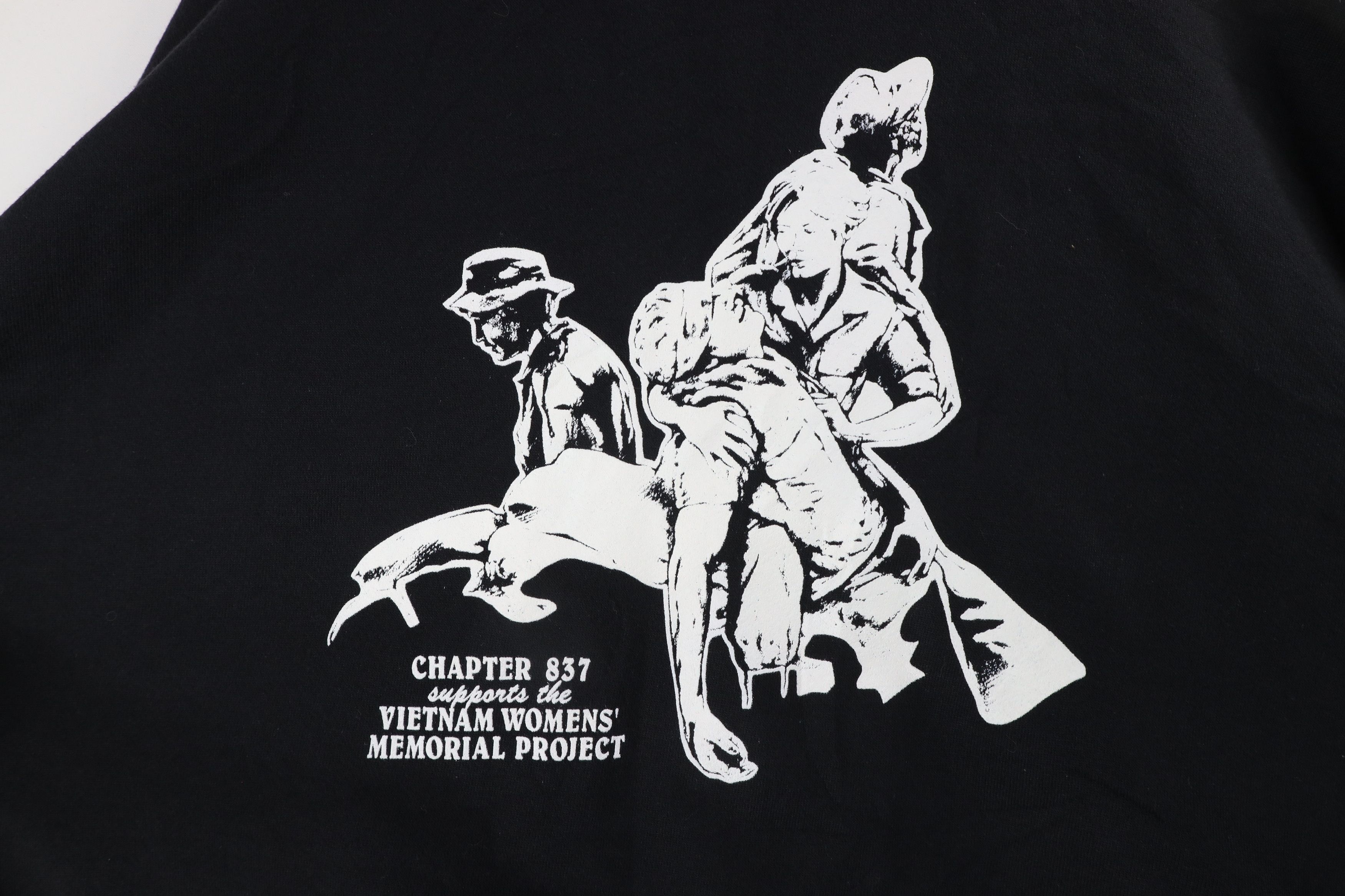 Vintage Vintage 90s Veterans of America Chapter 837 Sweatshirt Black Size US XXL / EU 58 / 5 - 10 Thumbnail
