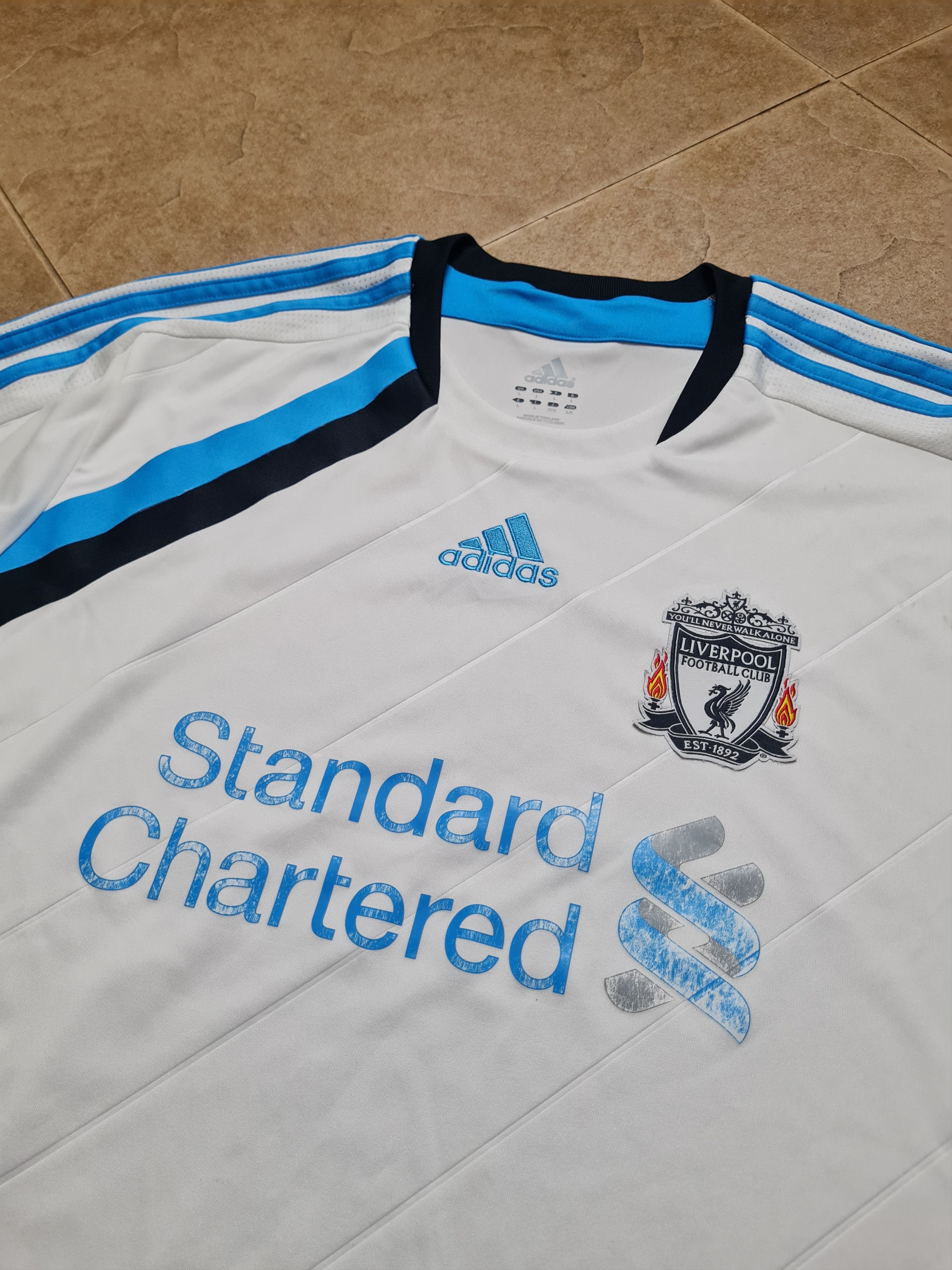 Adidas Vintage Liverpool Football Shirt Soccer Adidas 2011/012 Size US L / EU 52-54 / 3 - 11 Thumbnail