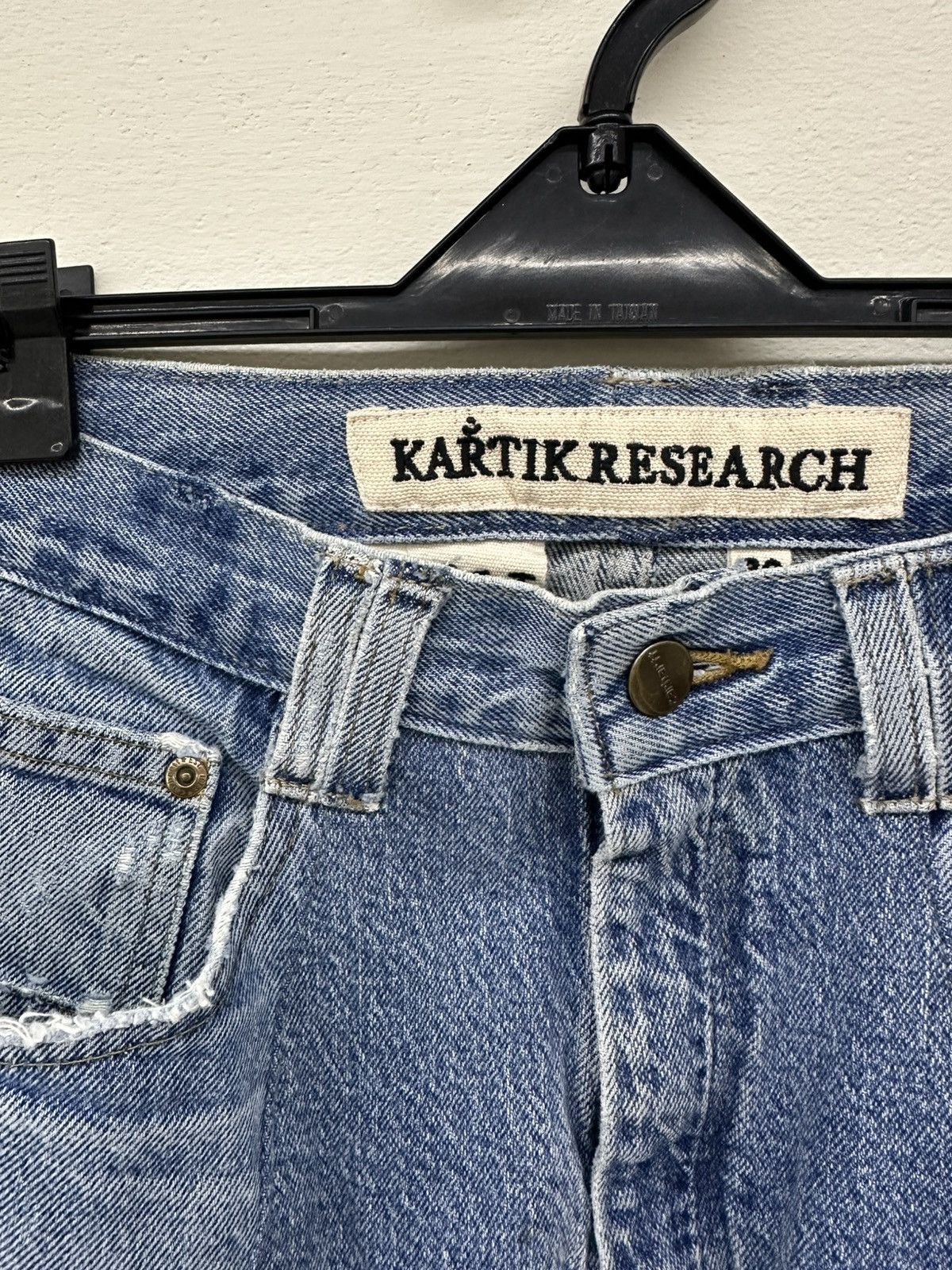 Kartik Research KARTIK RESEARCH Patchwork Embellished Jeans Size US 30 / EU 46 - 4 Thumbnail