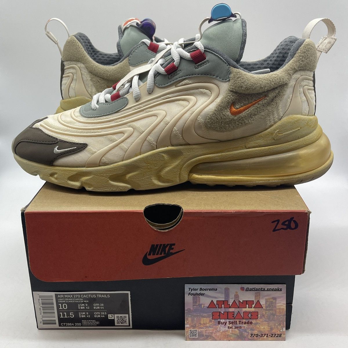 Nike Travis Scott x air max 270 cactus trail Size US 10 / EU 43 - 1 Thumbnail