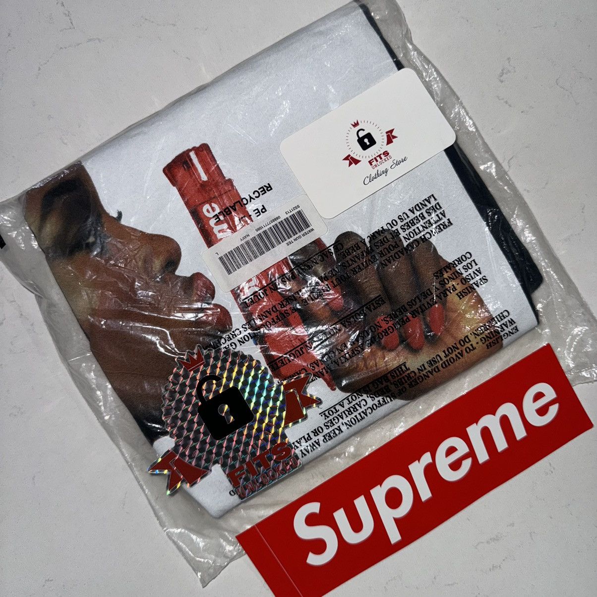 Supreme Supreme Water Gun Tee Navy Large brand nee in plastic Size US L / EU 52-54 / 3 - 1 Thumbnail