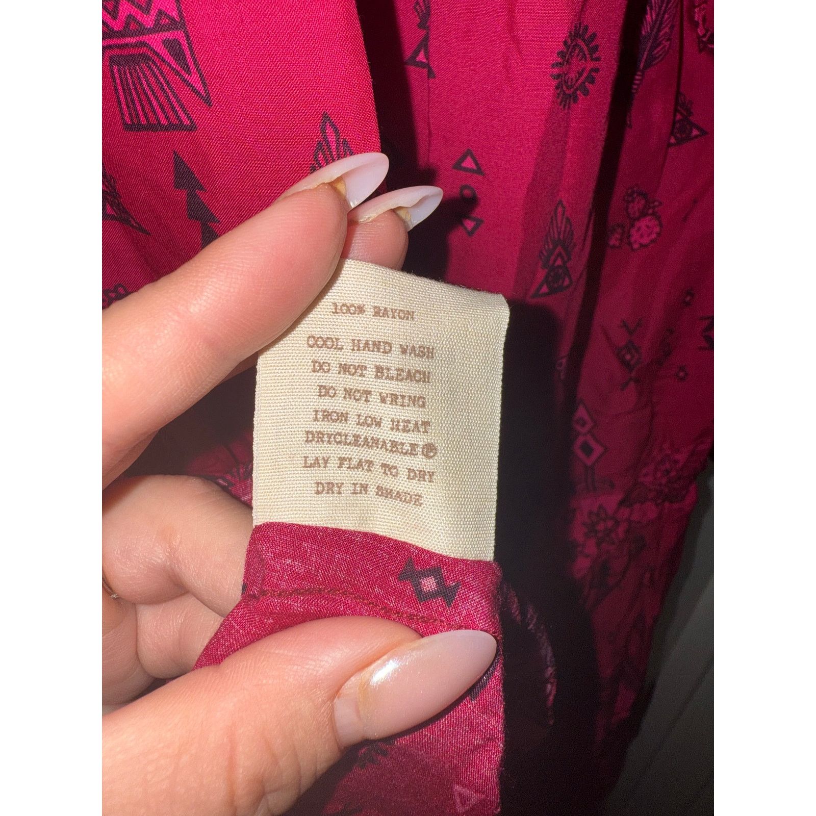 Spell Spell & The Gypsy Phoenix Play Dress Magenta Boho Mini XS Size XS / US 0-2 / IT 36-38 - 5 Thumbnail