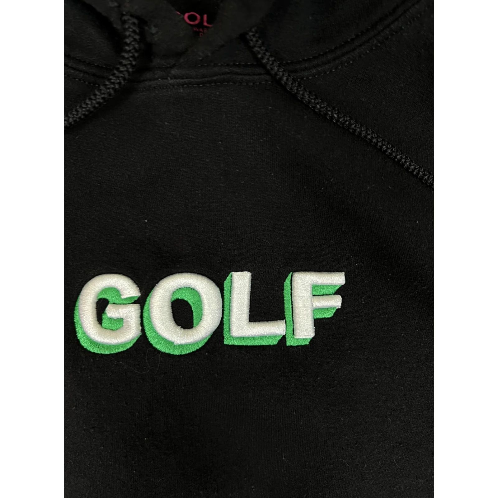 Golf Wang GOLF Hoodie Mens L Black Embroidered Logo Pullover Graphic Print Pocket Crew Neck Size US L / EU 52-54 / 3 - 2 Thumbnail
