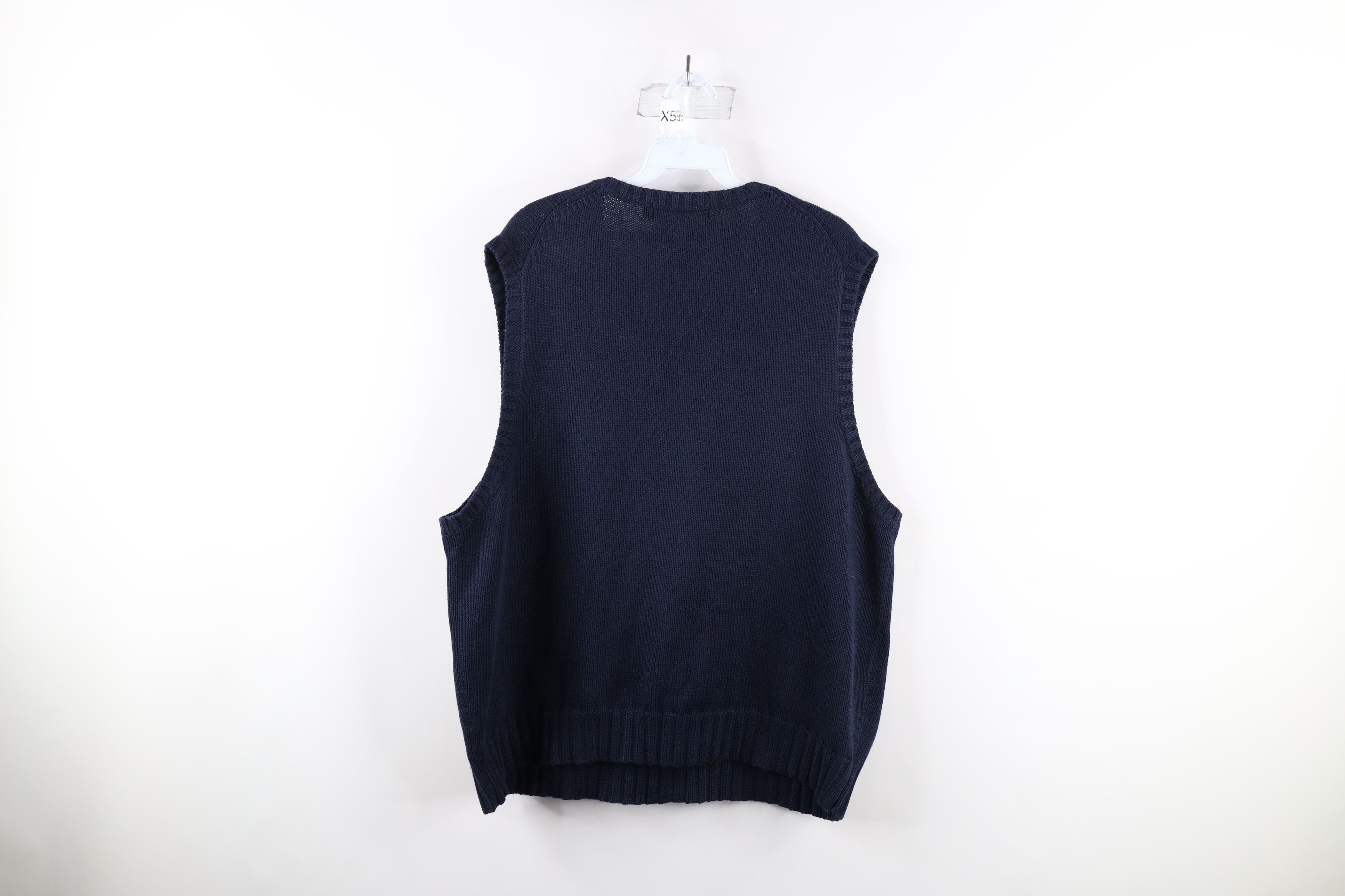 Polo Ralph Lauren Vintage 90s Ralph Lauren Knit V-Neck Sweater Vest Blue Size US L / EU 52-54 / 3 - 7 Thumbnail
