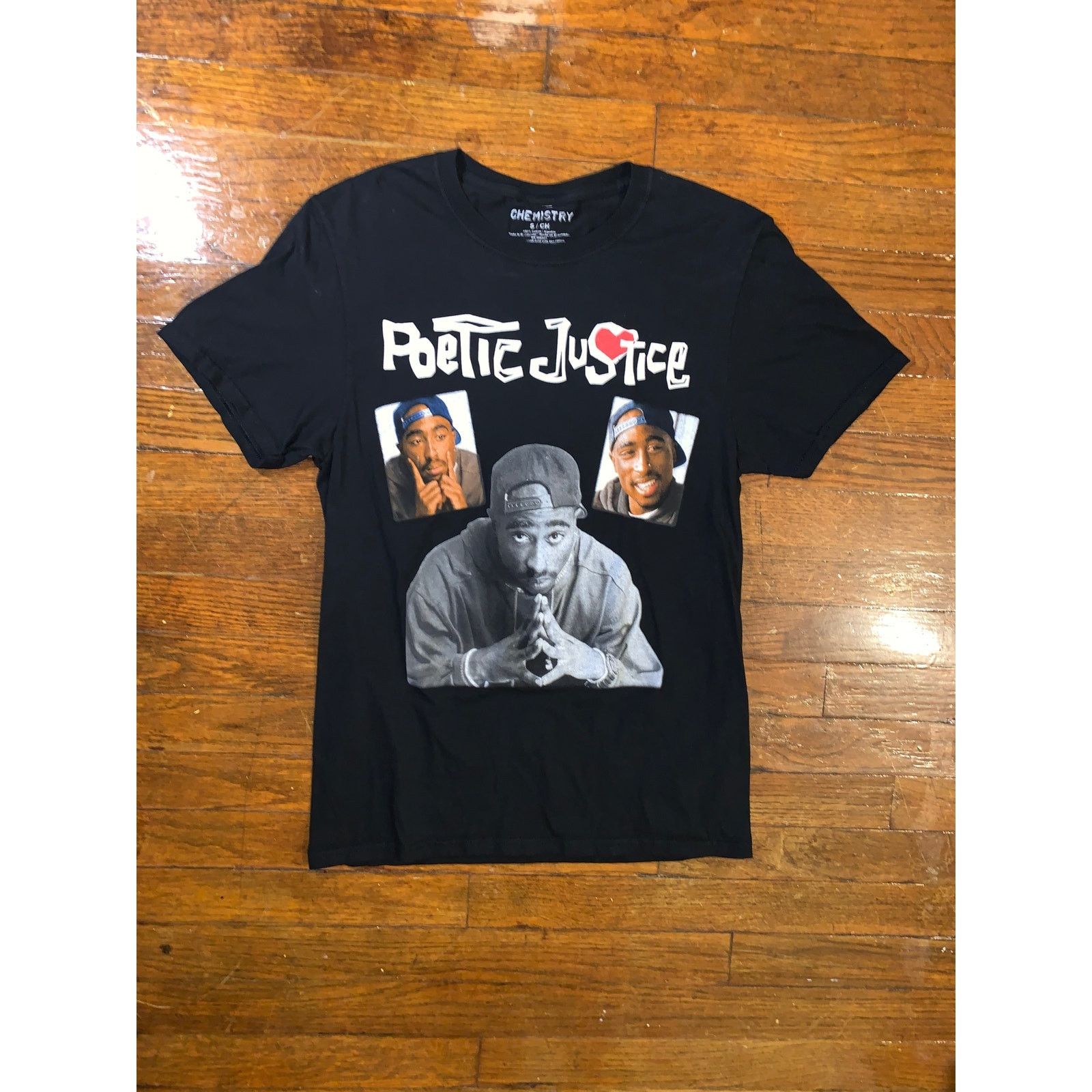 Chemistry Poetic Justice 2Pac T Shirt Small Black Tupac Shakur Rap Tee Size US S / EU 44-46 / 1 - 2 Thumbnail
