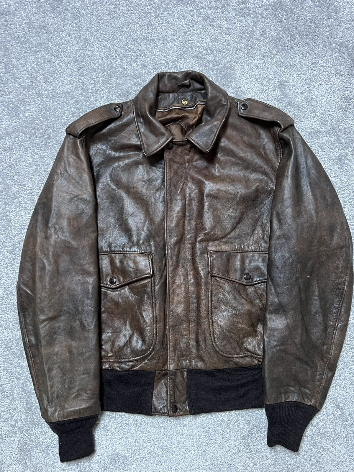 Avirex Vintage Schott Leather Flight Bomber Jacket Size M Size US M / EU 48-50 / 2 - 2 Thumbnail