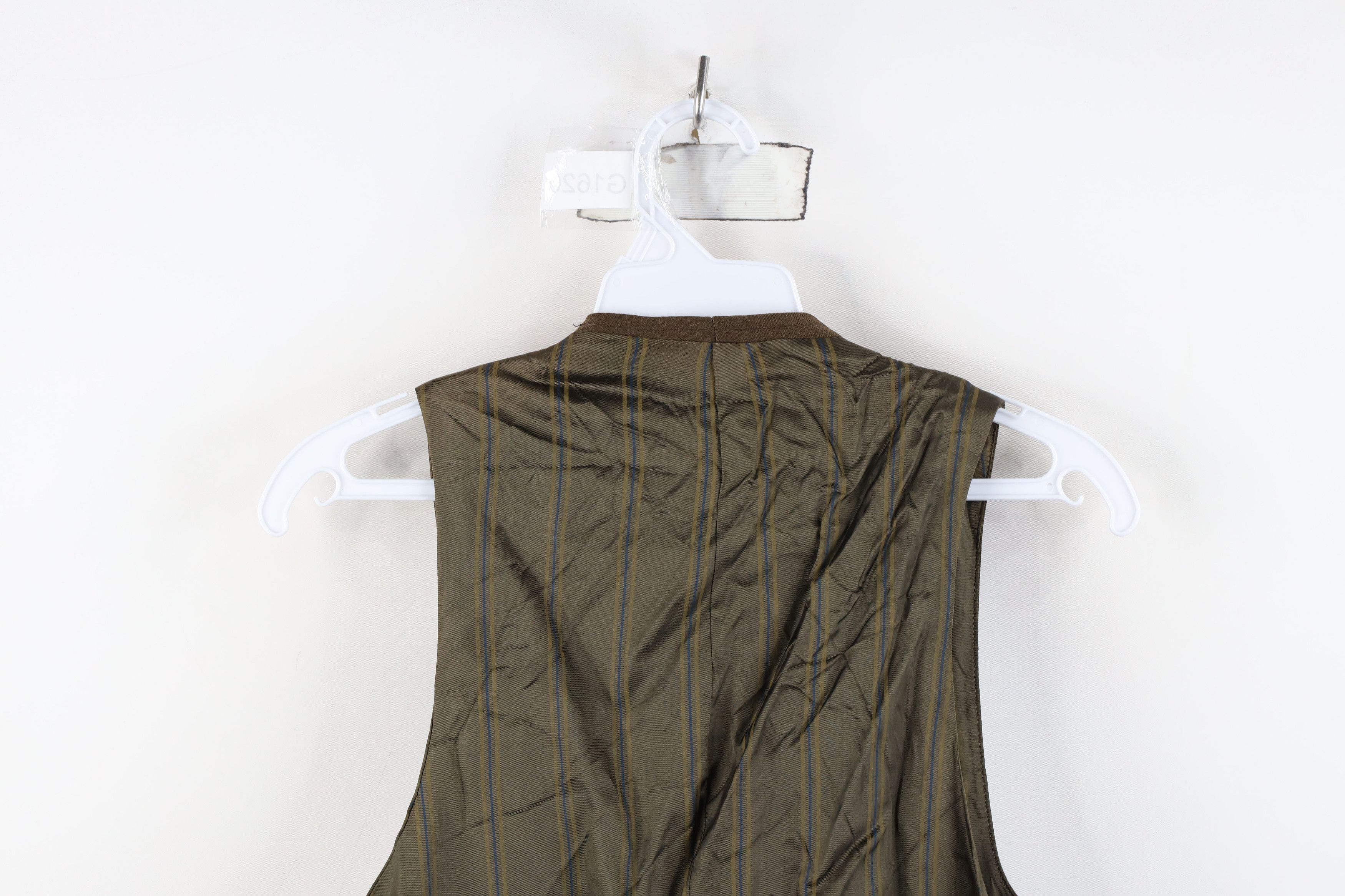Vintage Vintage 50s 60s Rockabilly Gabardine Vest Jacket Brown USA Size US S / EU 44-46 / 1 - 11 Thumbnail