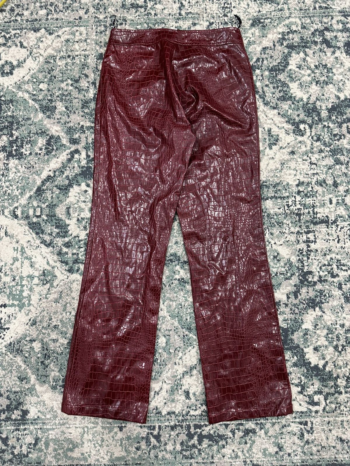 Leather Morgan Homme Crocodile Rock End 431 Flare Pant Size US 27 - 3 Thumbnail