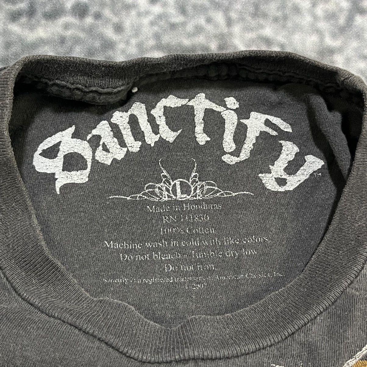 Affliction Sanctifty Skull Cyber Grunge Skater Y2K T Shirt Medium Size US M / EU 48-50 / 2 - 6 Thumbnail
