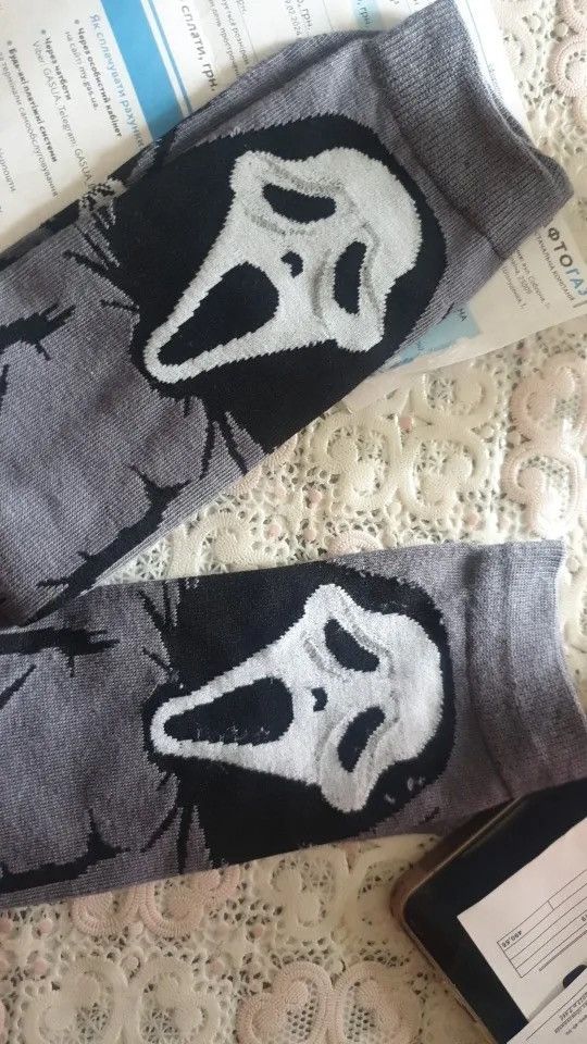 Converse × Happy Socks Knee-High Scream Cosplay Socks (1 pairs) Size ONE SIZE - 2 Thumbnail