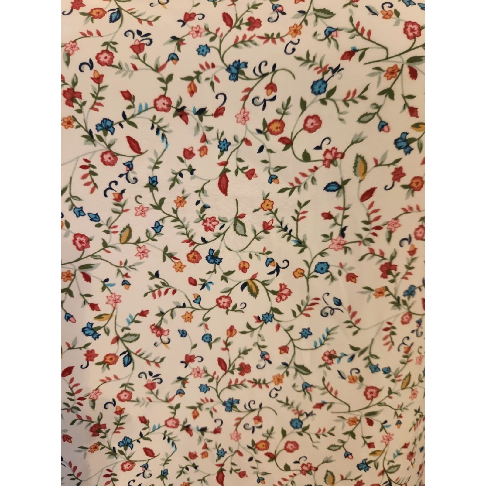 Lee VINTAGE Kathie Lee Shirt 90s White Tiny Floral Short Sleeve Top 22W Plus Mens Women Girls Boys Size 3XL / US 20-22 - 2 Thumbnail
