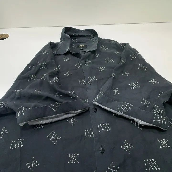Fendi Fendi Logo Print Short Sleeve Shirt -2507 Size US M / EU 48-50 / 2 - 3 Thumbnail