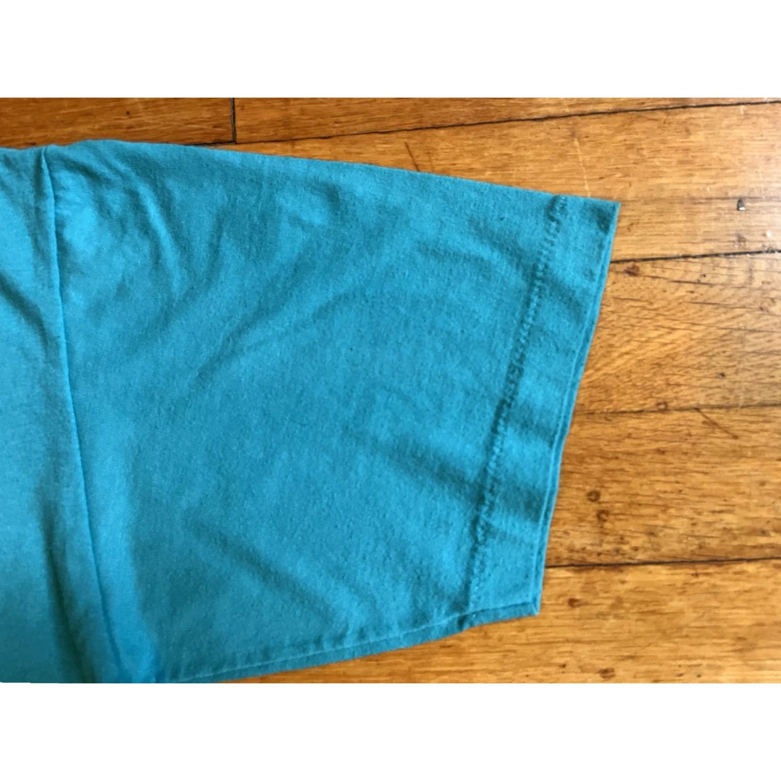 Jerzees VINTAGE Funny Shopping Shirt L Blue 90s Size L / US 10 / IT 46 - 4 Thumbnail