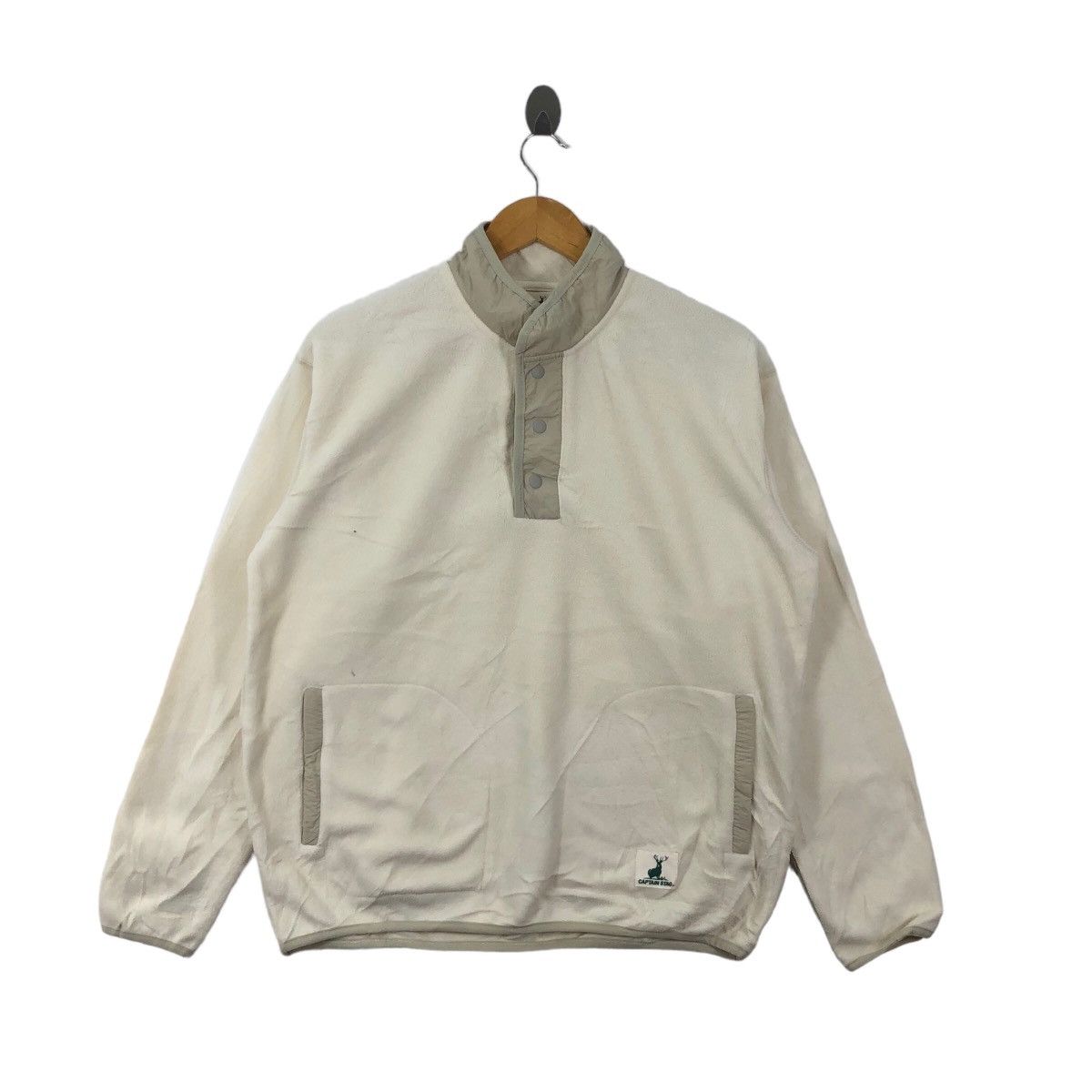 image of Outdoor Life Captain Stag Fleece Jacket Outdoor Camping Hiking in Cream, Men's (Size Large)
