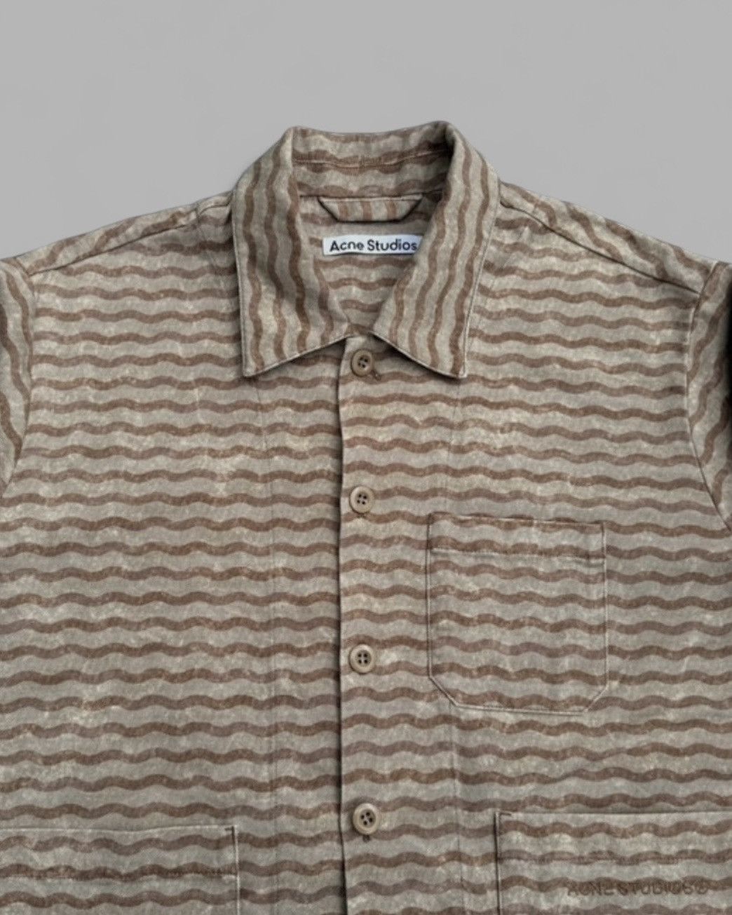 Acne Studios SS2022 Acne Studios Wave Print Denim Work Jacket Size US L / EU 52-54 / 3 - 13 Thumbnail
