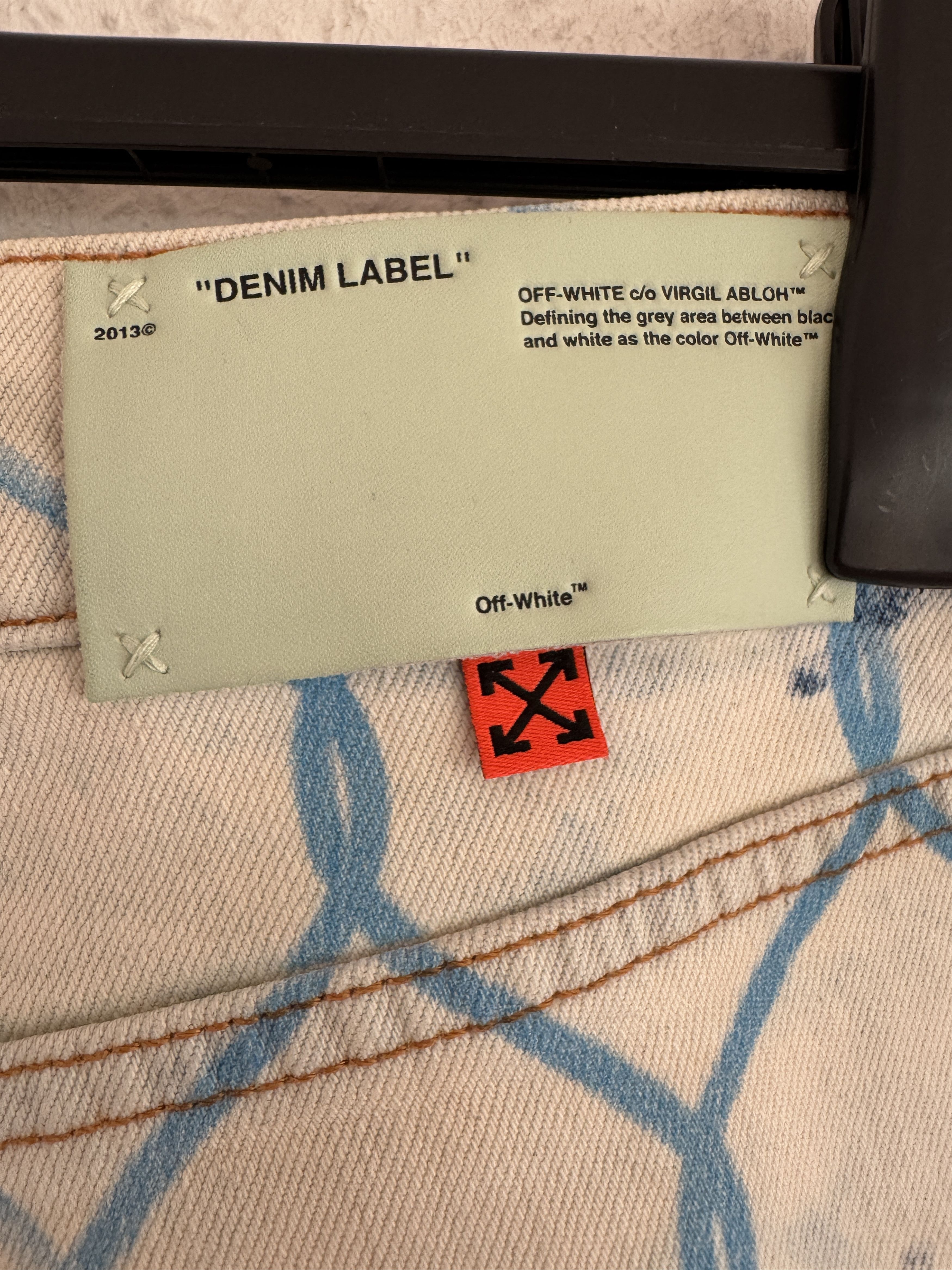 Off-White Flared fence-print jeans Size US 34 / EU 50 - 14 Thumbnail