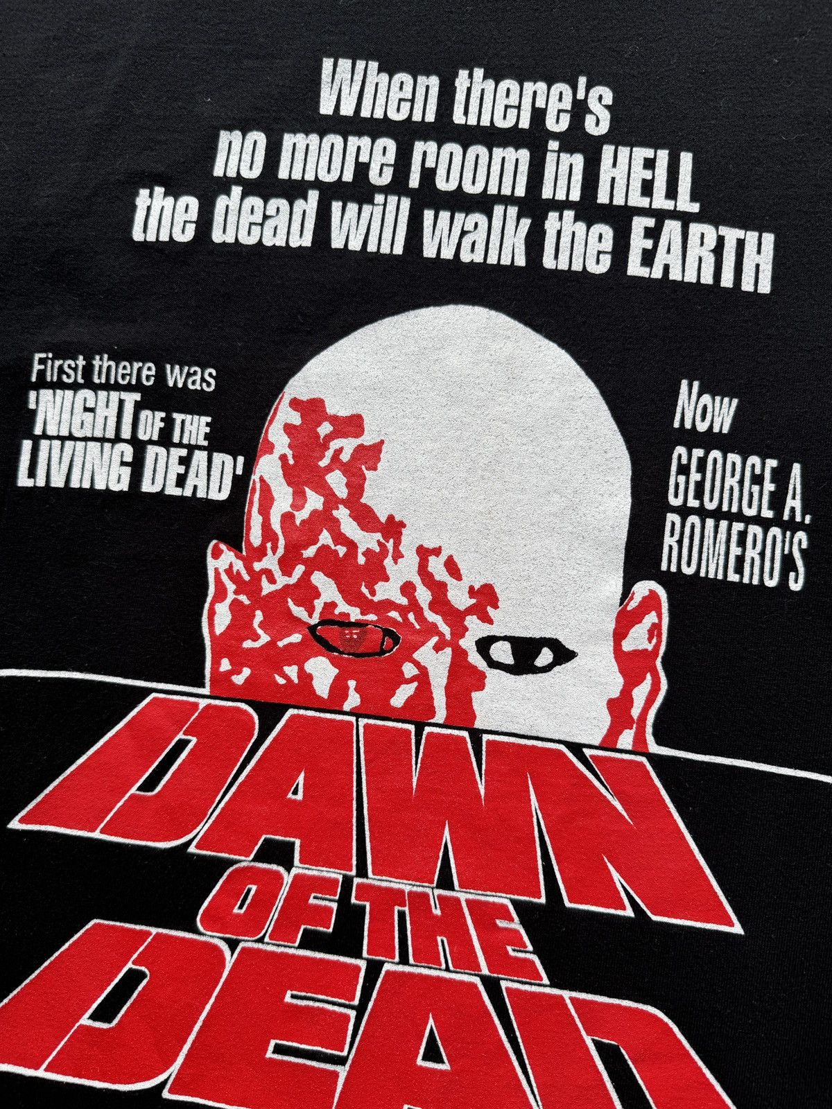 Vintage ‘90s Dawn Of The Dead Movie Promo Vintage Tee Shirt Horror Size US XL / EU 56 / 4 - 4 Thumbnail