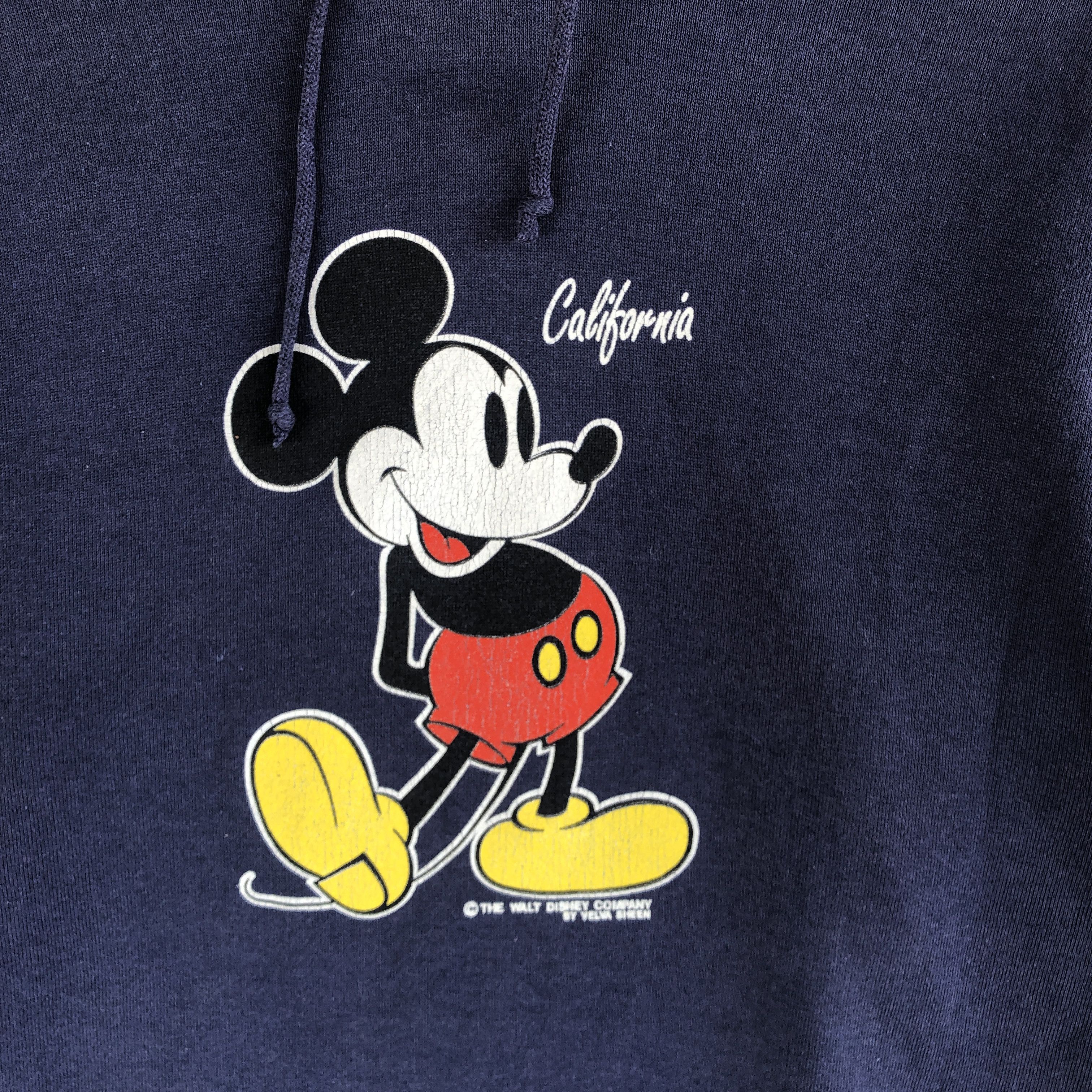Mickey Mouse × Velva Sheen × Vintage Vintage Mickey Mouse Hood Sweater Cartoon Disney Sweatshirt Size US S / EU 44-46 / 1 - 4 Thumbnail