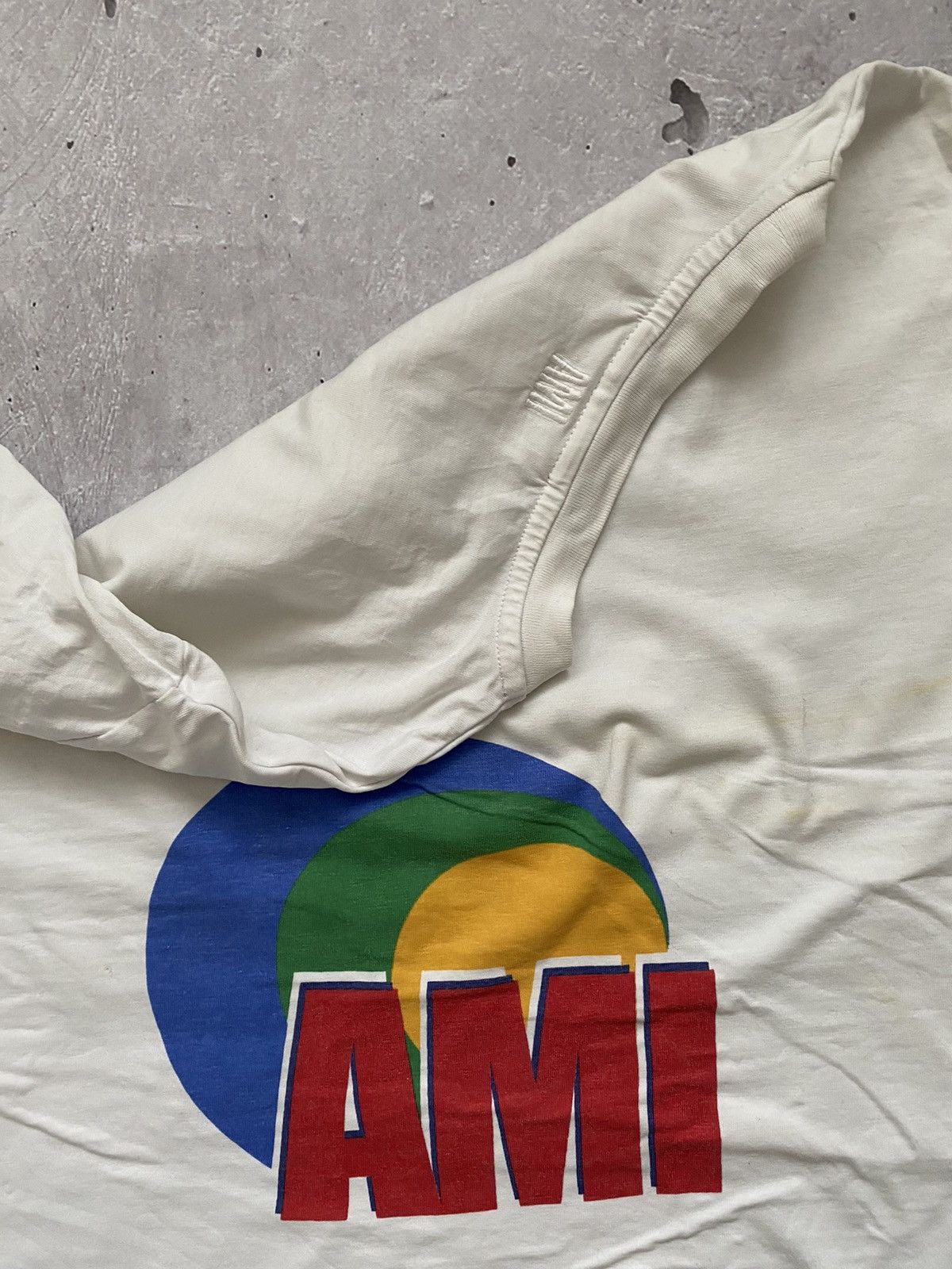 AMI ⛔️Rare AMI Big Logo white t shirt tee ,retro hype ,Y2K Size US M / EU 48-50 / 2 - 5 Thumbnail