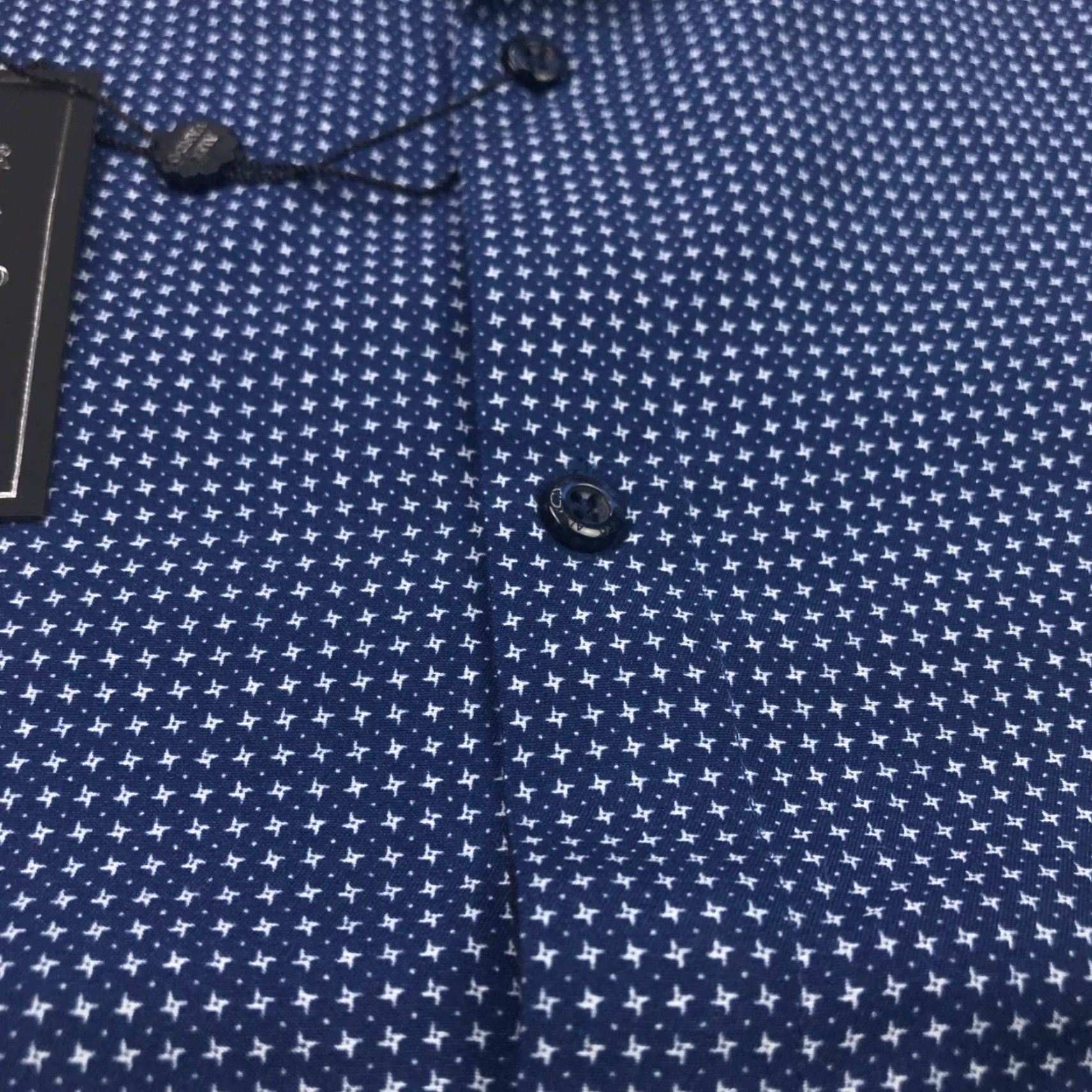 Vintage Alex Vando Mens Shirt Blue Button-Down Long Sleeve Microfiber Size US M / EU 48-50 / 2 - 4 Thumbnail