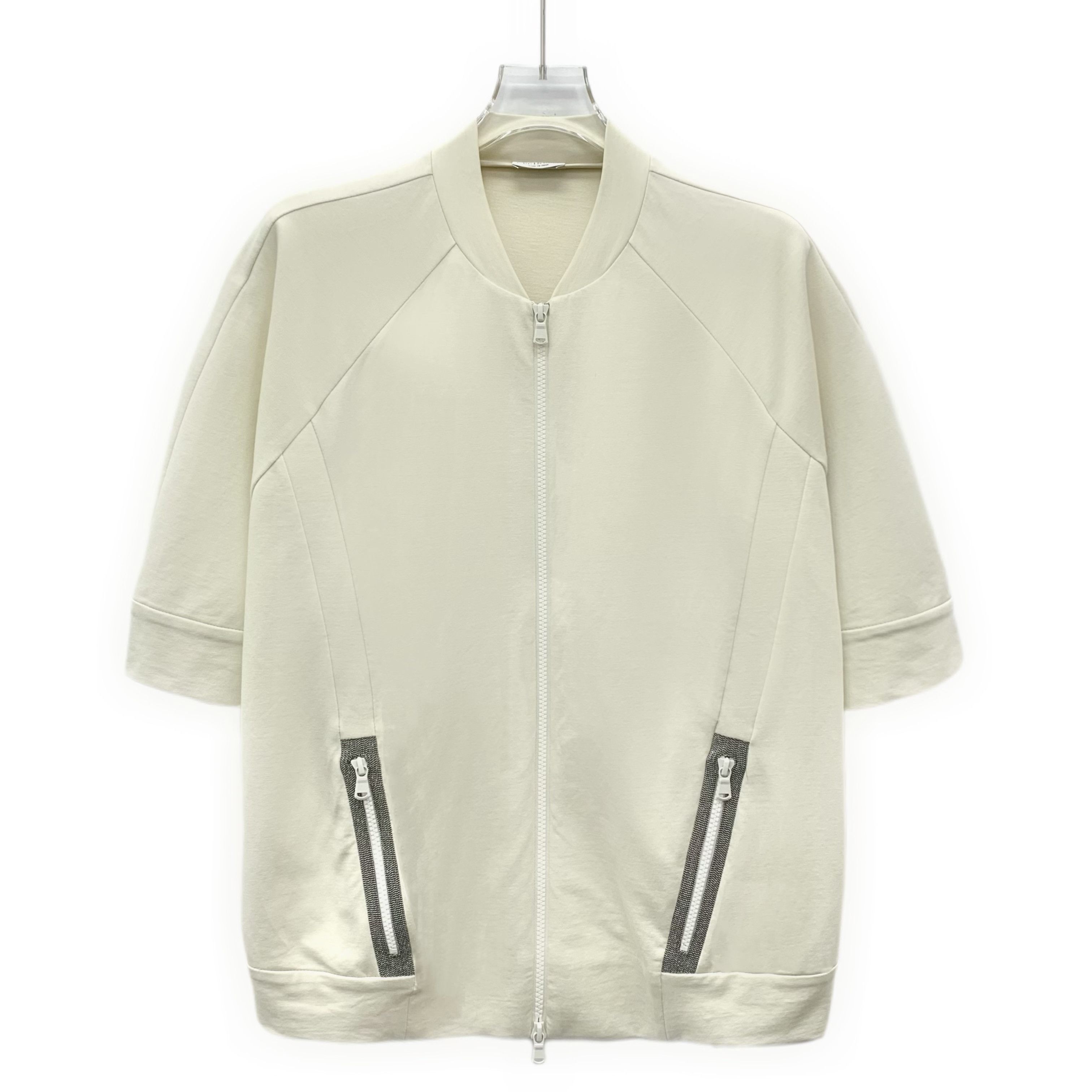 Brunello Cucinelli Brunello Cucinelli Zip Polo Jacket Oat (S) Size US S / EU 44-46 / 1 - 1 Thumbnail
