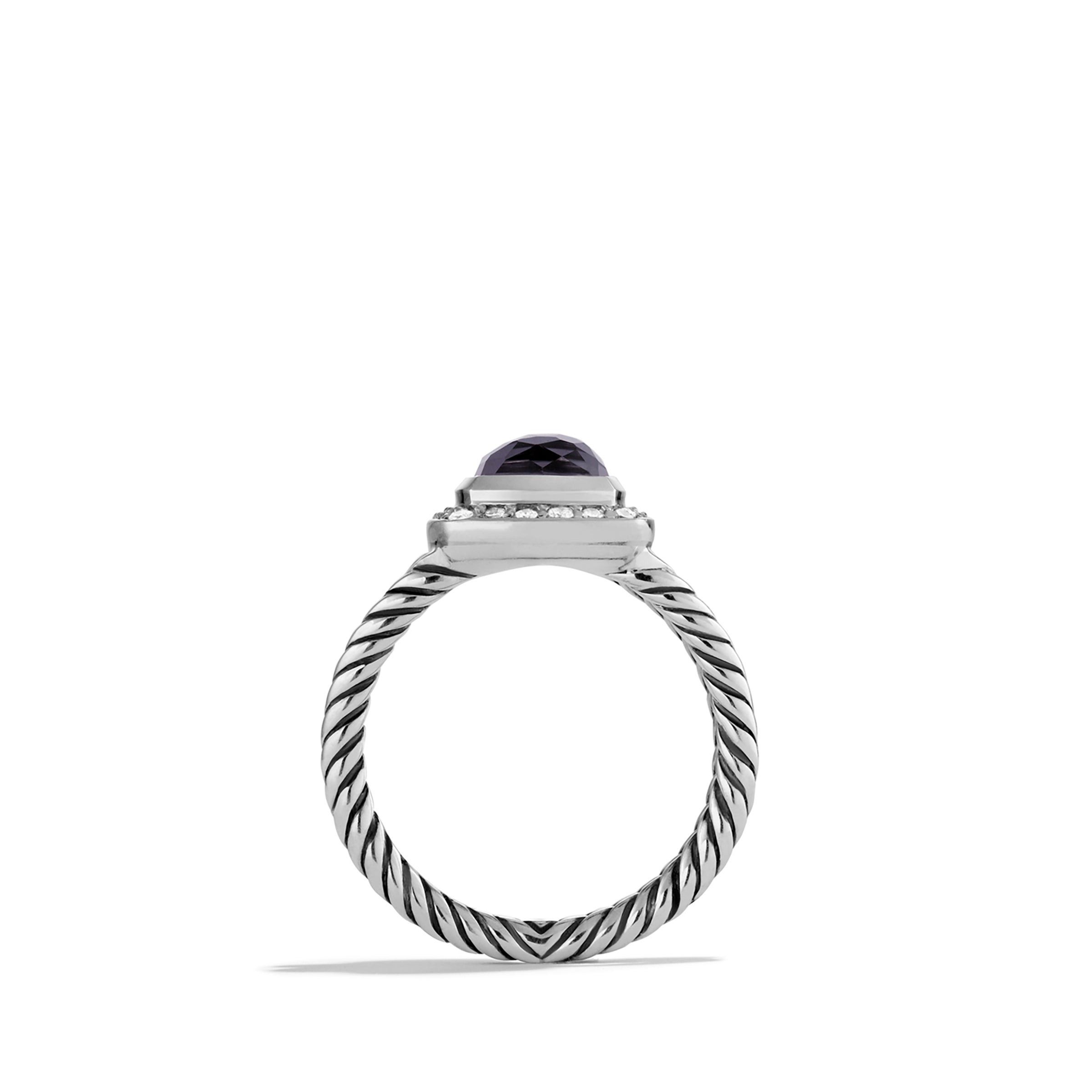 David Yurman o1w1db10525 R07443D Ring in Silver with Garnet and Diamond Size ONE SIZE - 4 Thumbnail