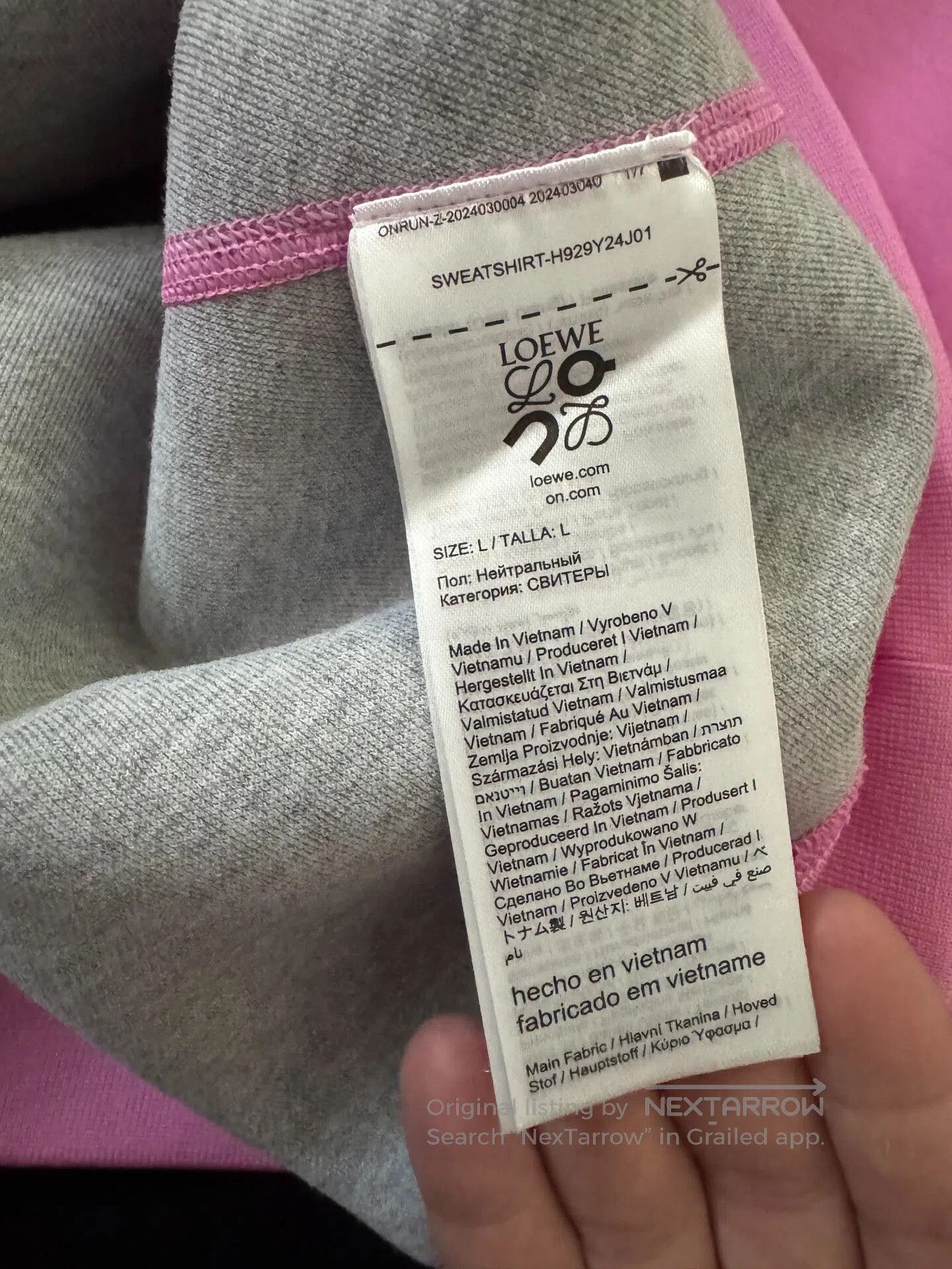 Other loewe x on logo sweatshirt in pink. Size US L / EU 52-54 / 3 - 4 Thumbnail