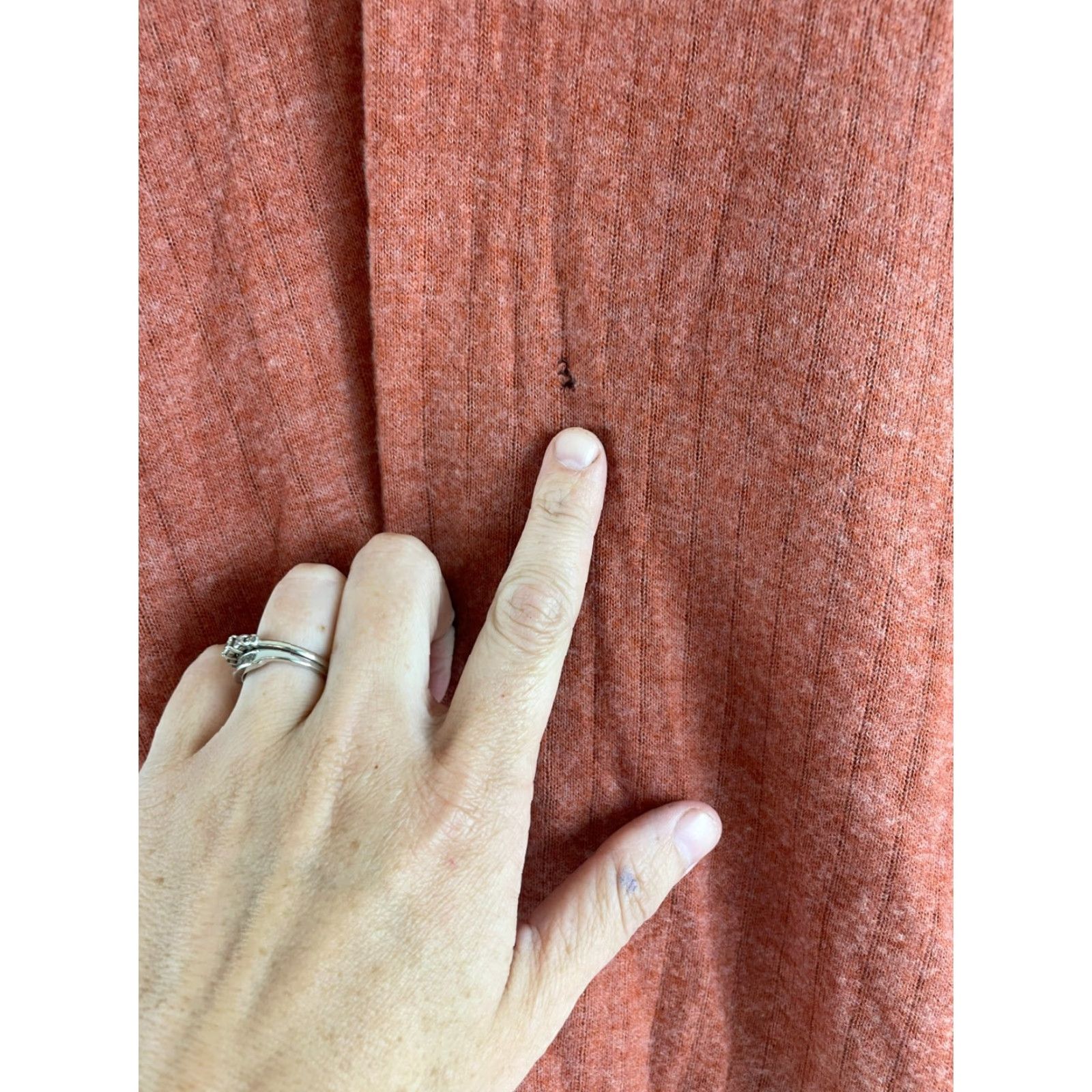 Vintage PST Project Social T Sweater Women's Large Rust Orange V-Neck Long Slv NWT Size L / US 10 / IT 46 - 4 Thumbnail