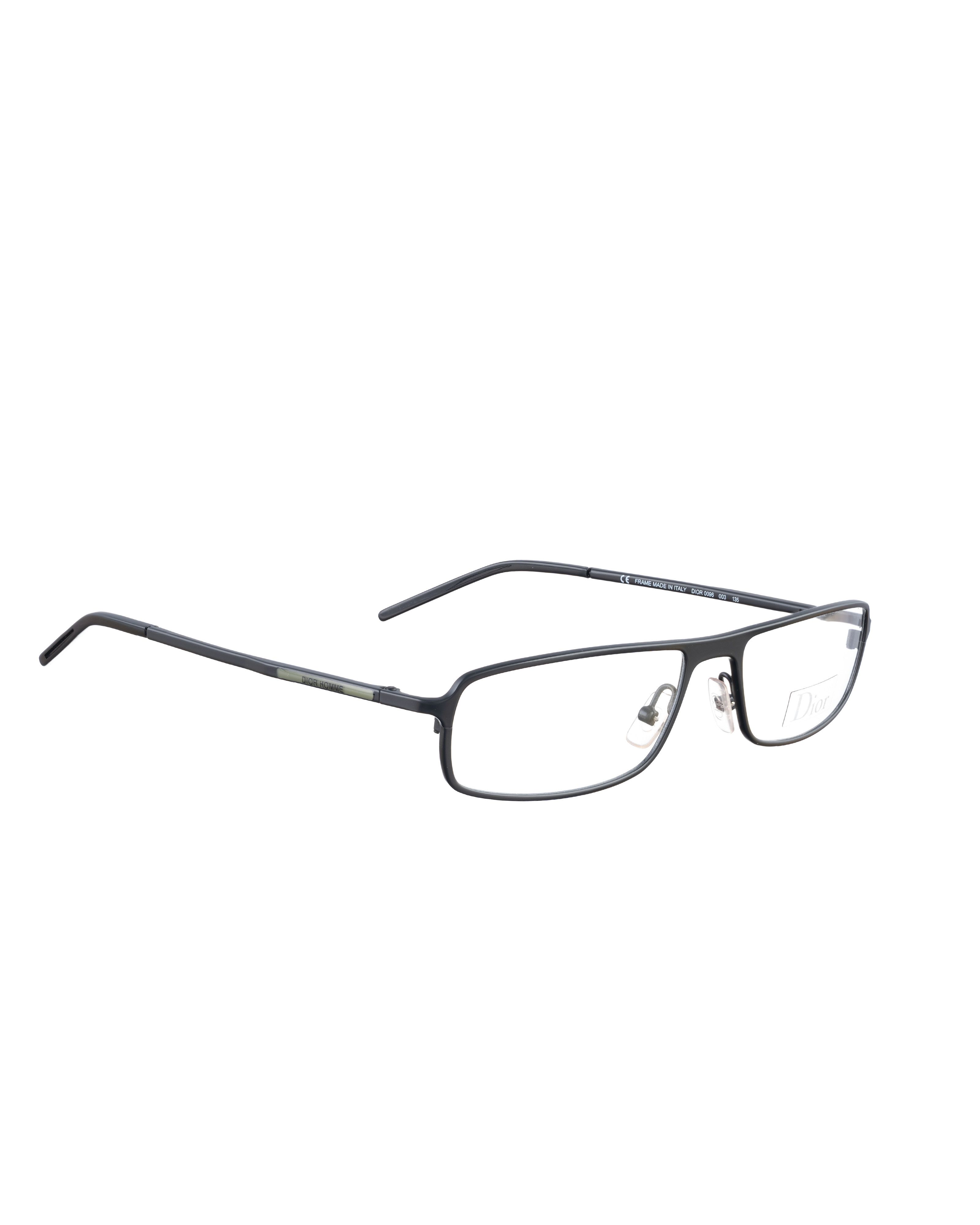 Dior Dior Homme 00s Black Classic Thin Rectangular Glasses Size ONE SIZE - 2 Thumbnail