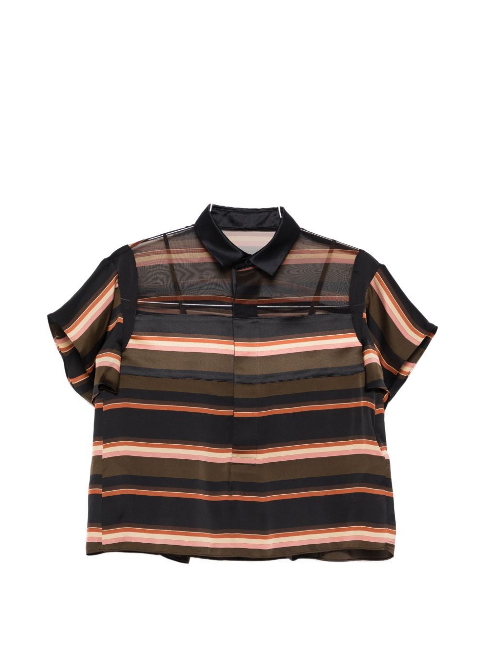 Sacai STRIPED POLO SHIRT Size L / US 10 / IT 46 - 1 Thumbnail