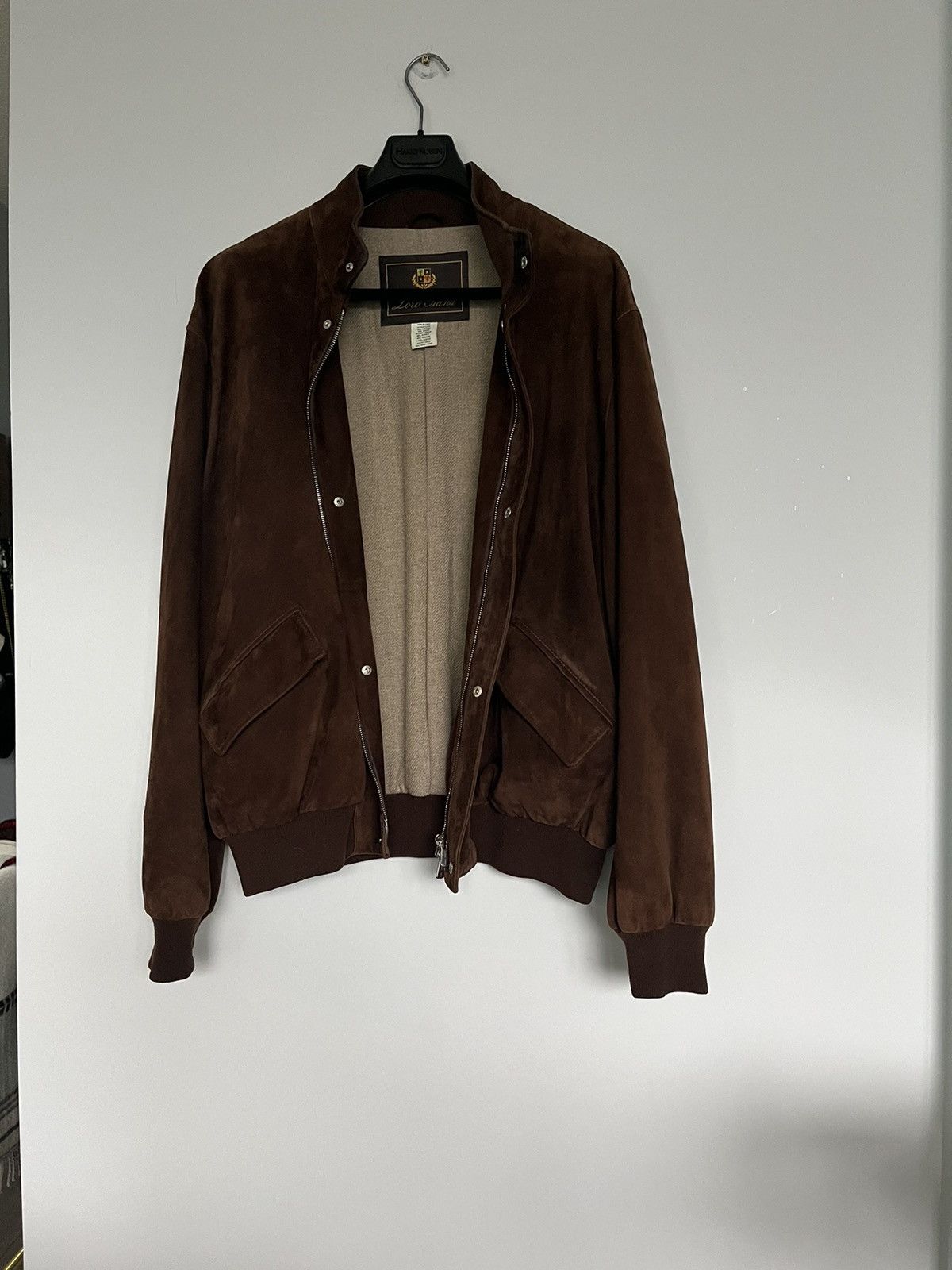 image of Loro Piana Suede - Lined With Cashmere Jacket in Brown, Men's (Size 2XL)