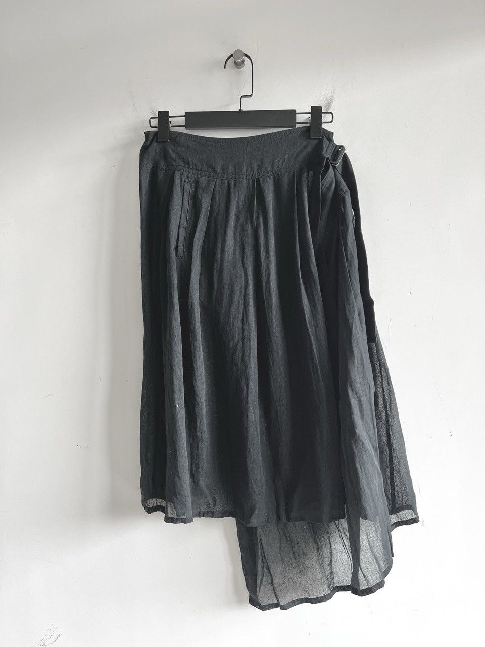 Yohji Yamamoto Y's Yohji Yamamoto - Linen Sheer Wrap Skirt Size 27" / US 4 / IT 40 - 2 Thumbnail