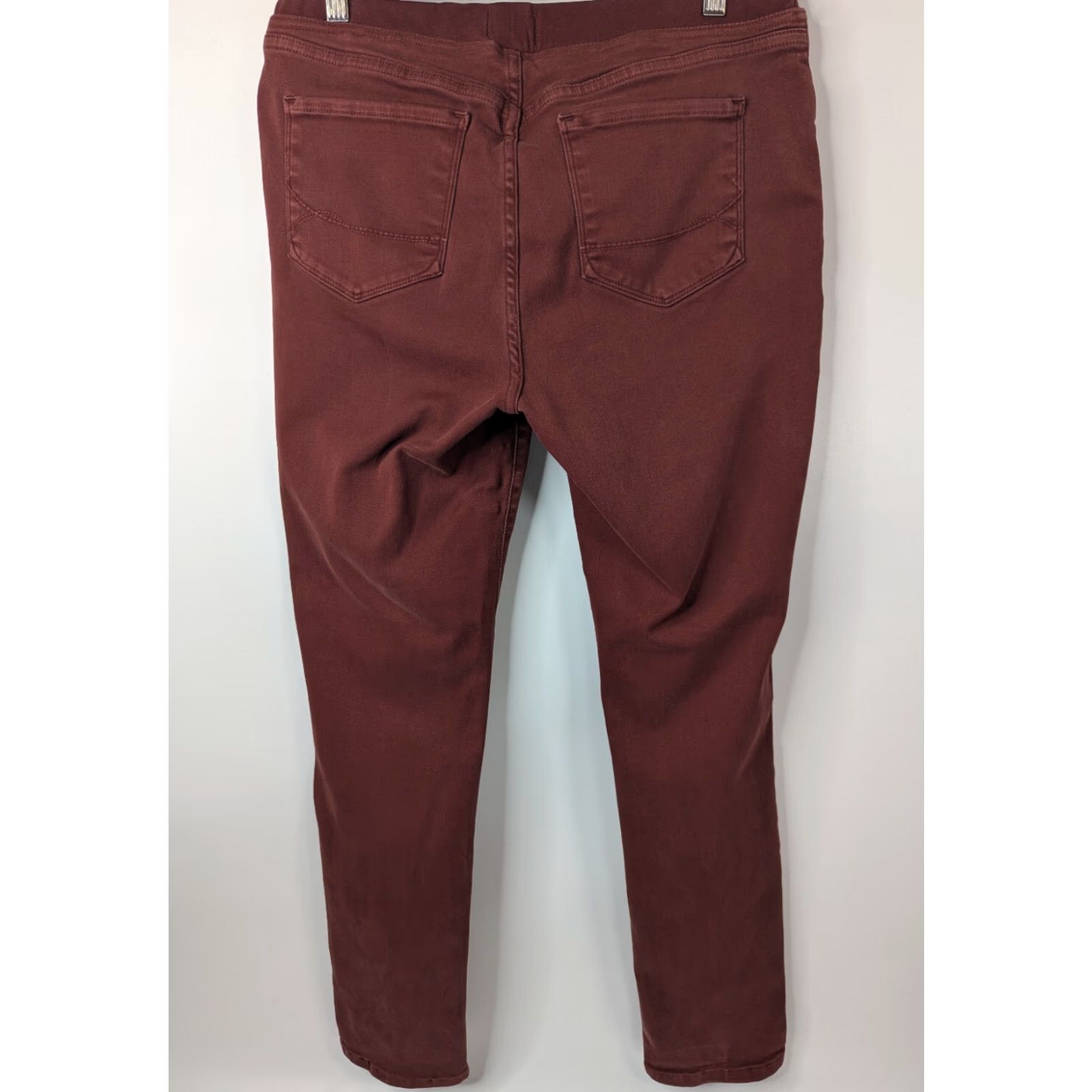 NYDJ NYDJ Leggings Women 10 Maroon Lift Tuck Technology Comfort Stretch Pockets Slimming Casual Workwear Size 32" / US 10 / IT 46 - 7 Thumbnail