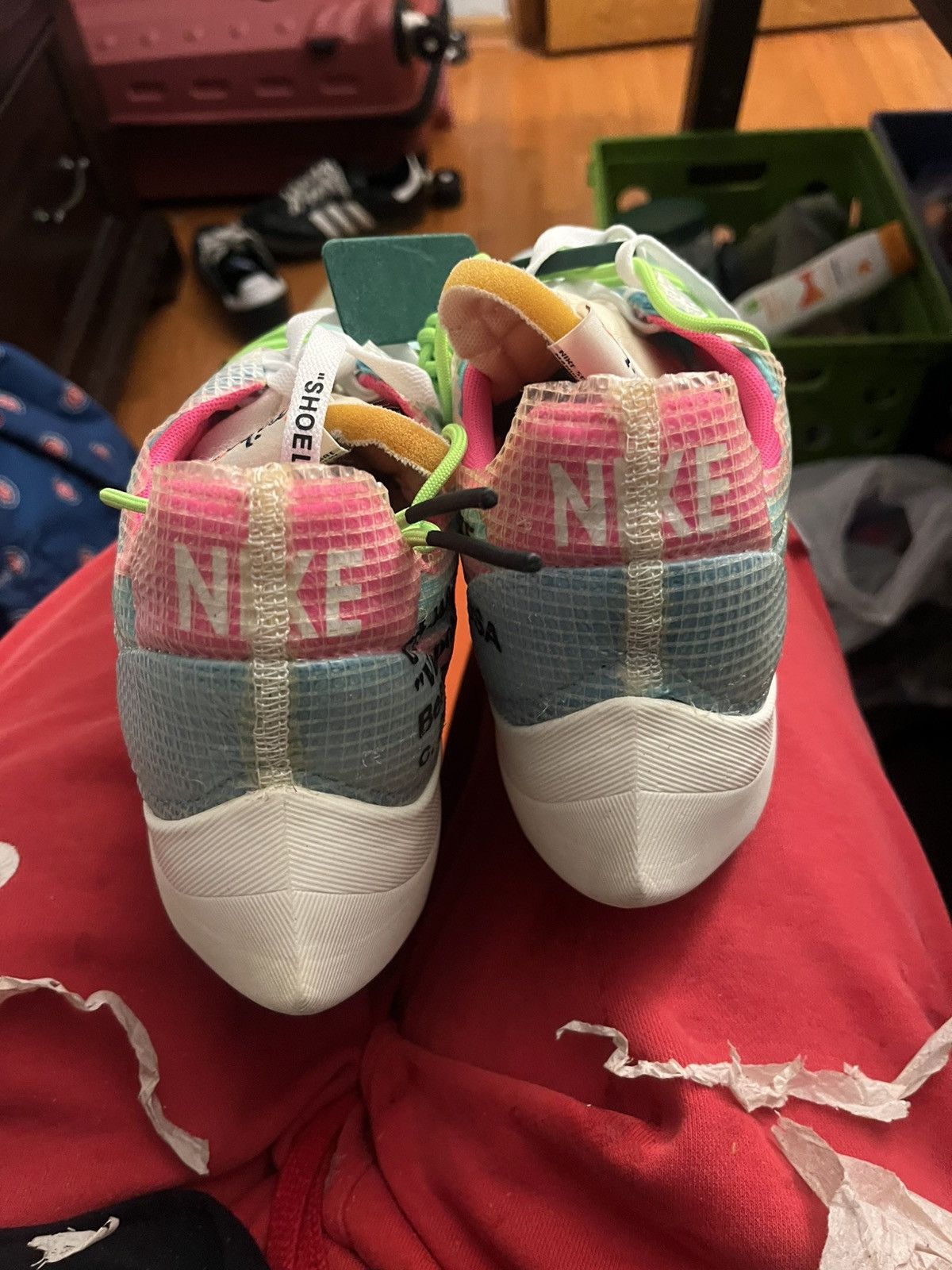 Nike Nike X Off White Light Blue Vapor Street Size US 12 / EU 45 - 4 Thumbnail