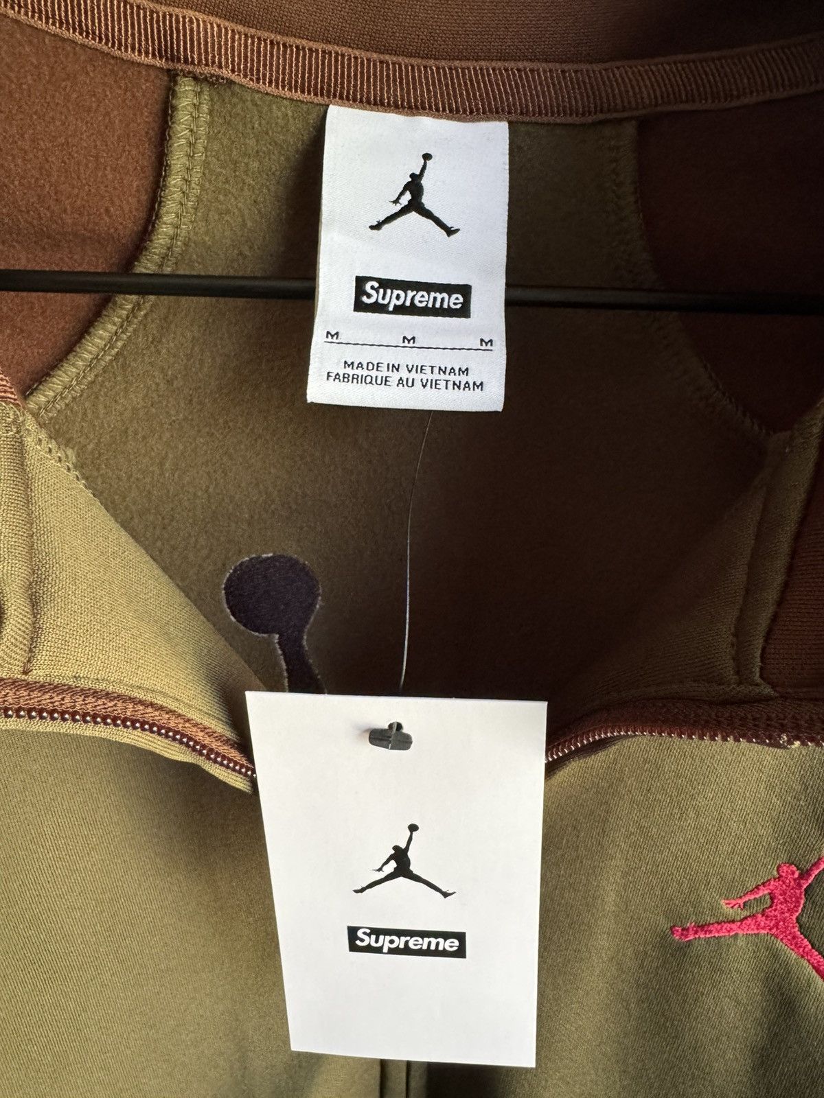 Jordan Brand × Supreme Supreme Jordan Tricot Track Jacket Olive Size US M / EU 48-50 / 2 - 8 Thumbnail