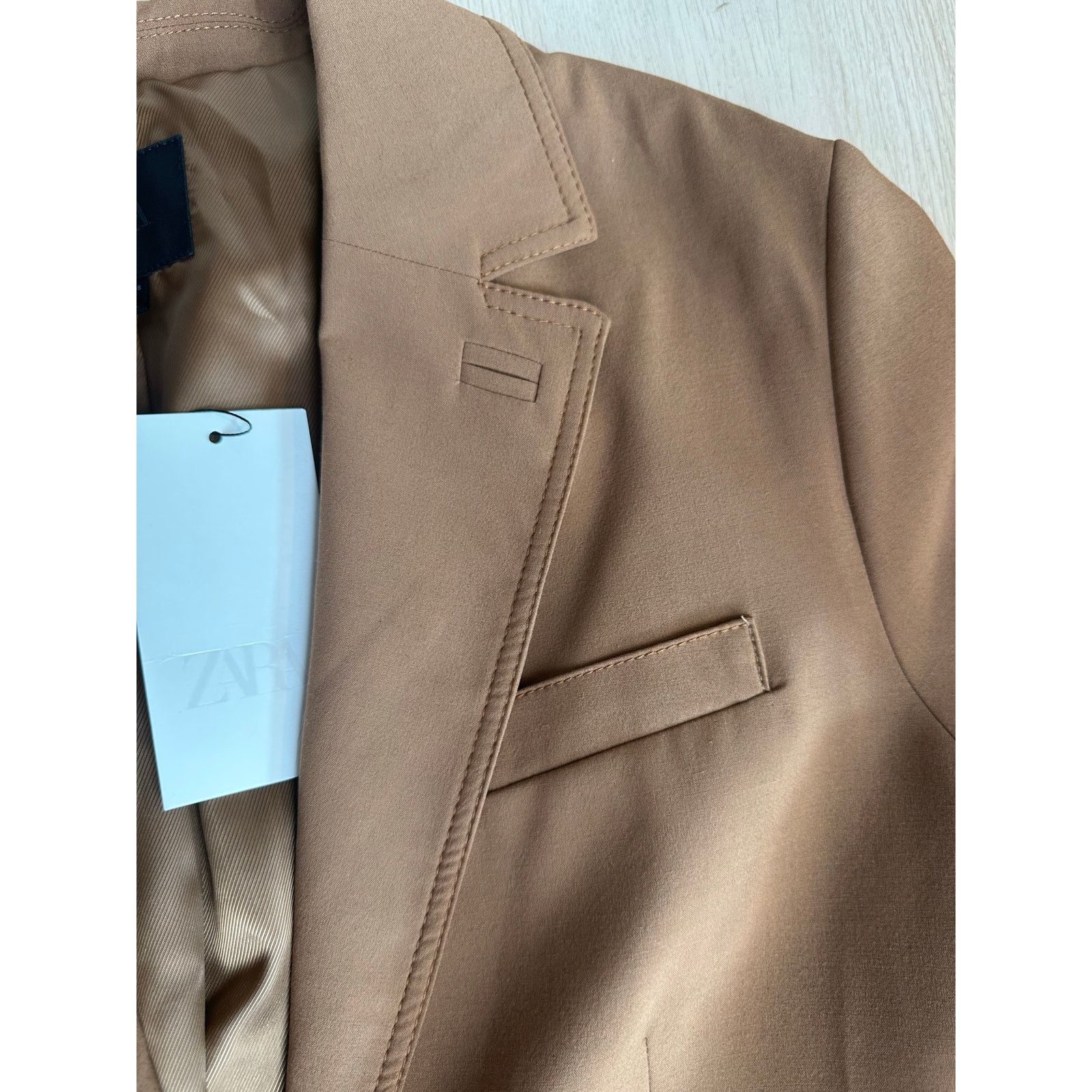 Zara Zara Brown Blazer - Size XS/S - New Size S / US 4 / IT 40 - 8 Thumbnail