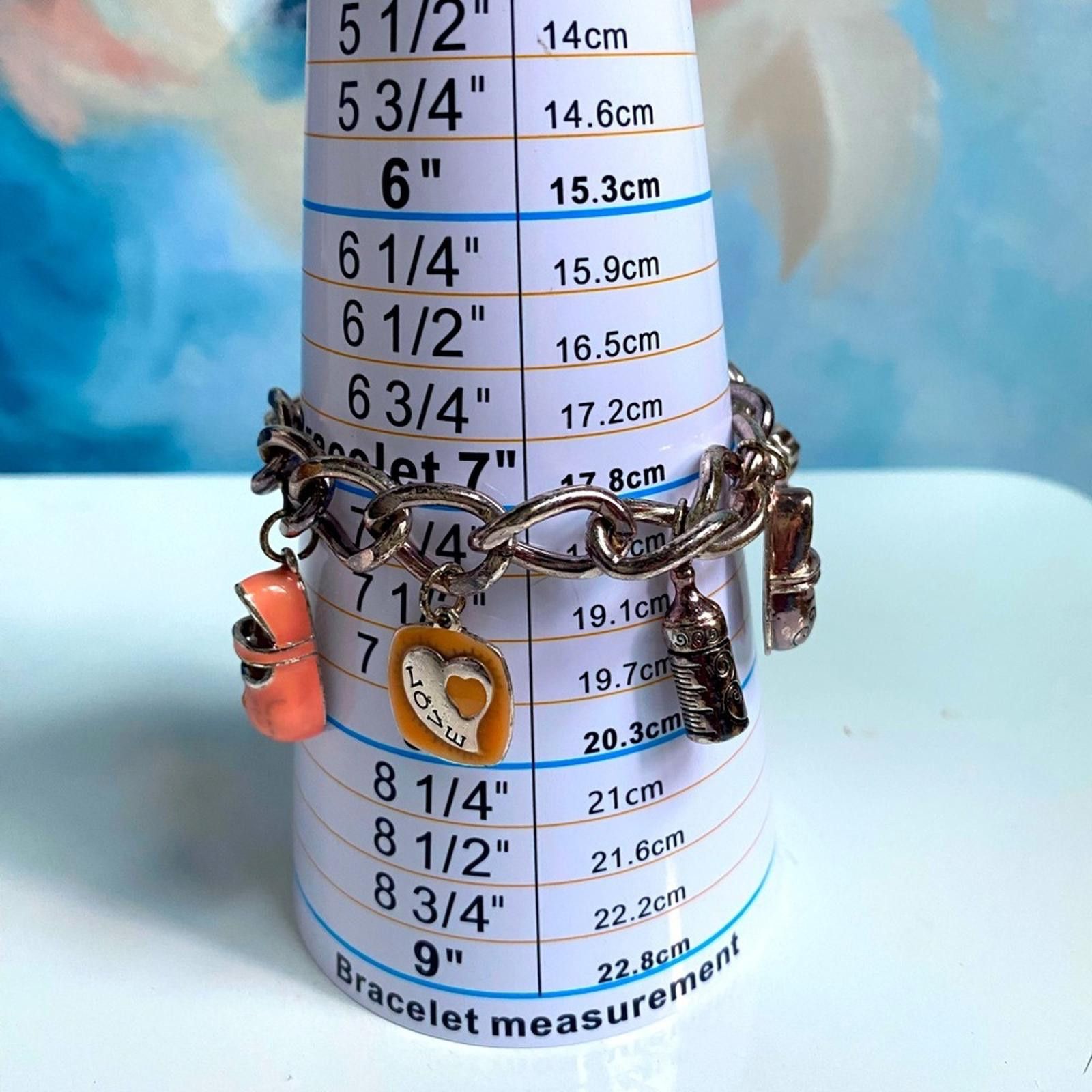 Brighton Vintage Brighton Charm Bracelet w/ Enamel Charms Size ONE SIZE - 5 Thumbnail